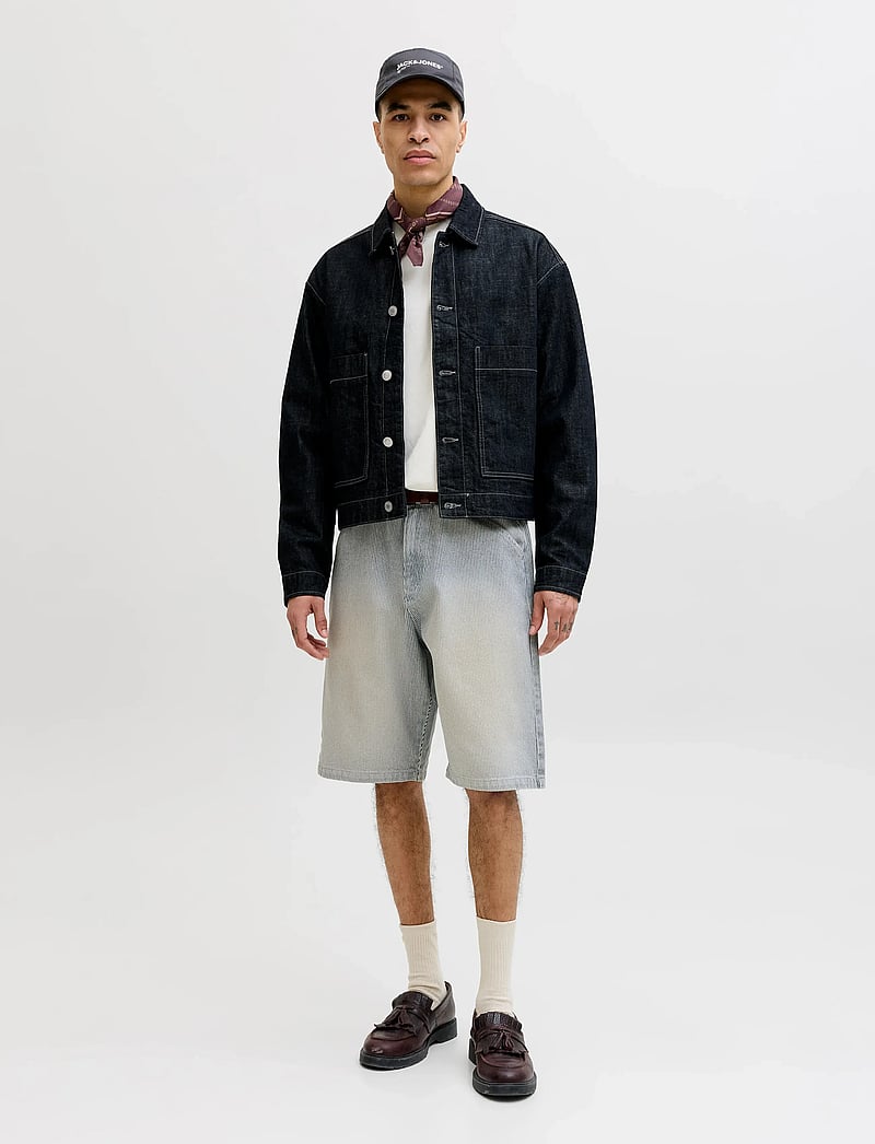 Jack & Jones - JPSTALEX HICKORY SHORT XLNG STYD SS26 - jorts - dark navy - 4