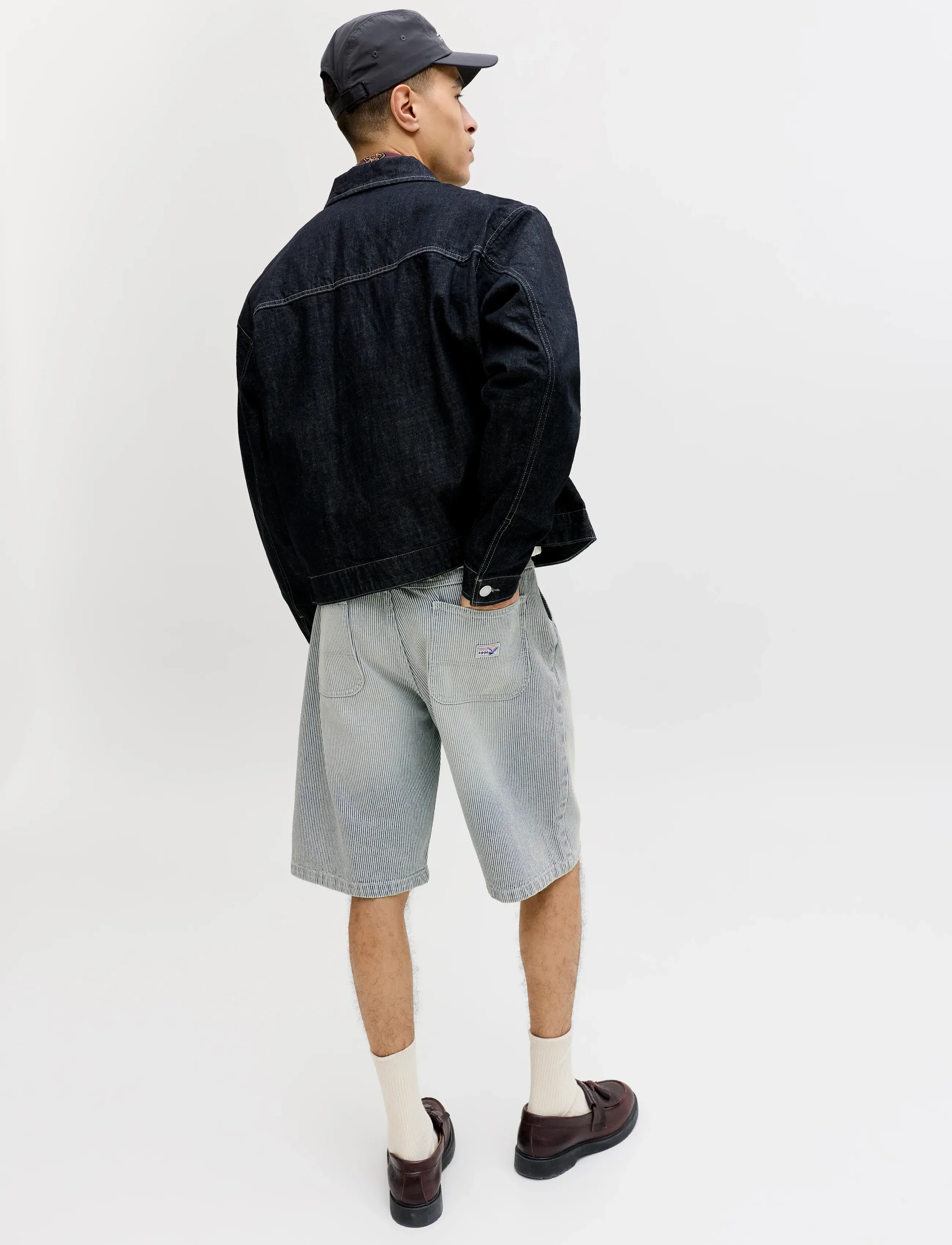 Jack & Jones - JPSTALEX HICKORY SHORT XLNG STYD SS26 - jorts - dark navy - 5