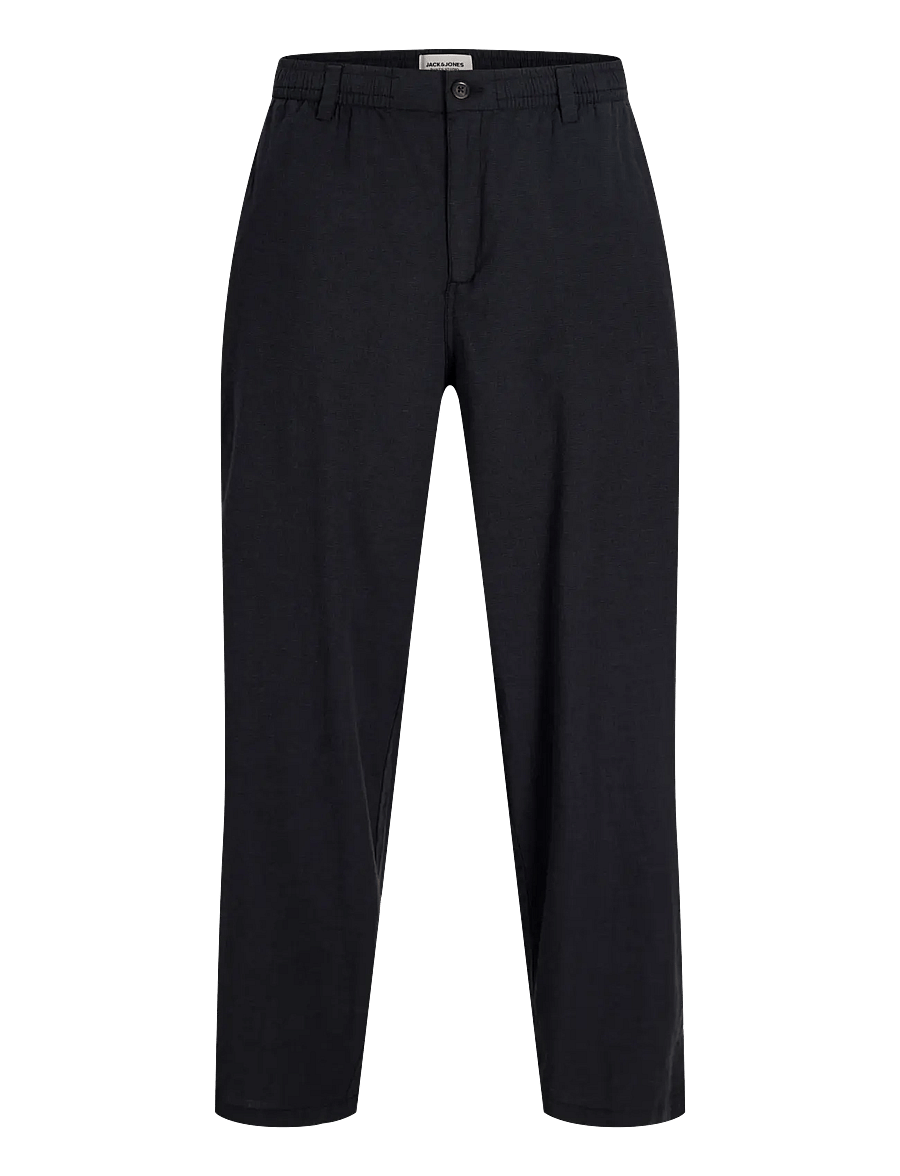 Jack & Jones - JPSTEVAN BREEZE PANTS STYD SS26 - leinenhosen - black - 1