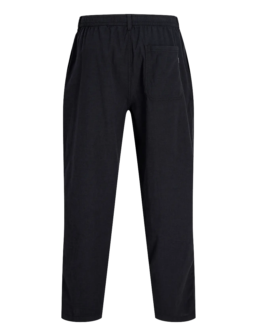 Jack & Jones - JPSTEVAN BREEZE PANTS STYD SS26 - leinenhosen - black - 2