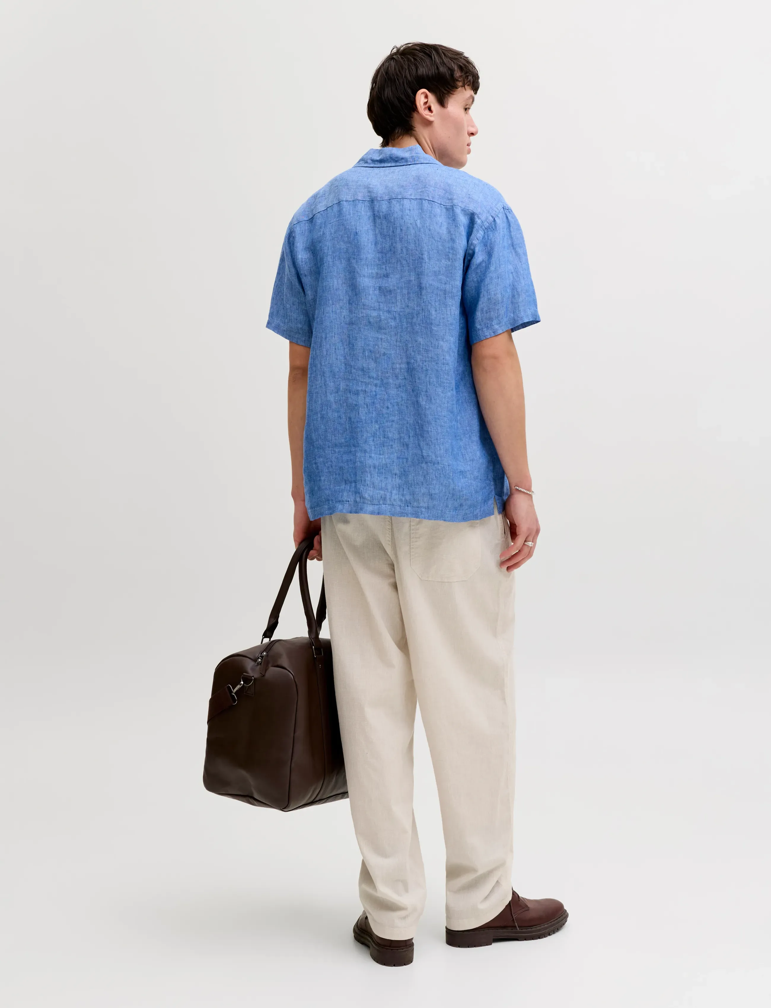 Jack & Jones - JPSTEVAN BREEZE PANTS STYD SS26 - spodnie lniane - string - 3