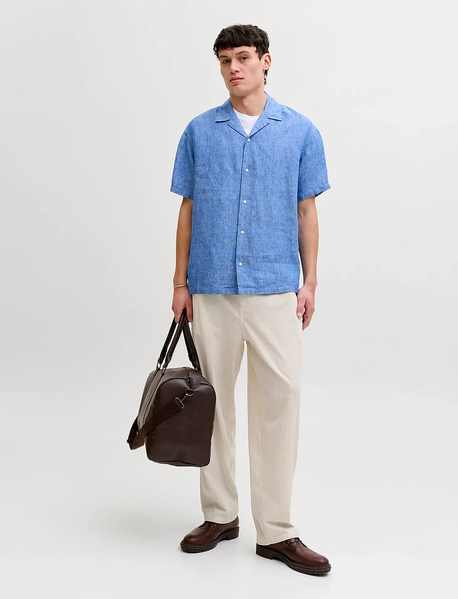 Jack & Jones - JPSTEVAN BREEZE PANTS STYD SS26 - spodnie lniane - string - 4