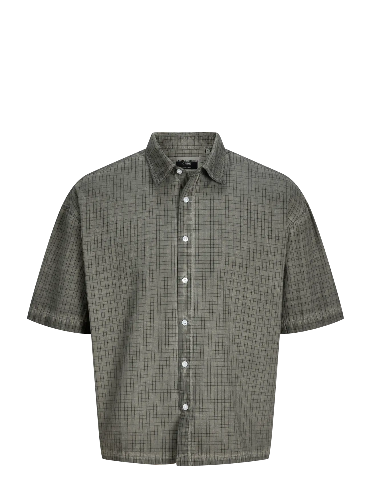 JACK & JONES Jcooverdyed Shirt Ss Styd Ss26 Weiß - L - Herren