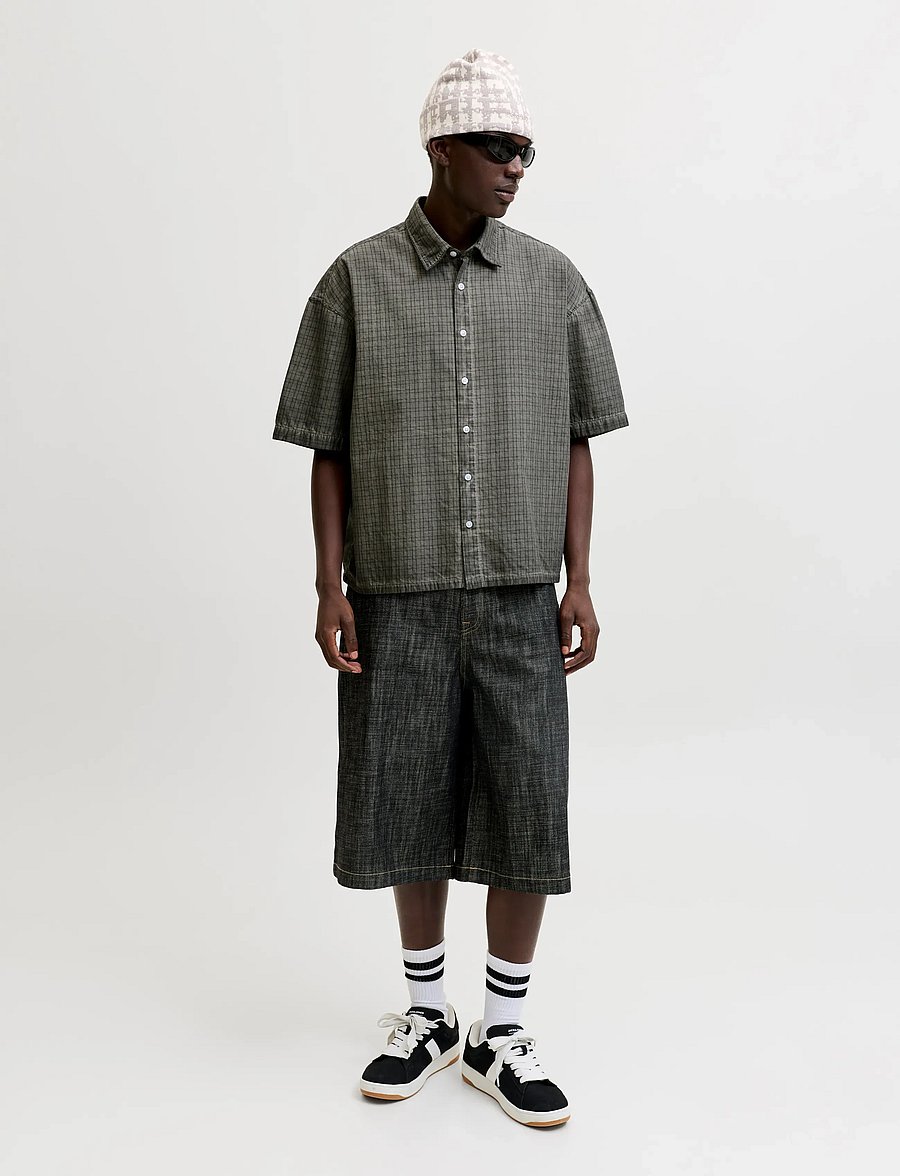 Jack & Jones - JCOOVERDYED SHIRT SS STYD SS26 - vapor blue - 4