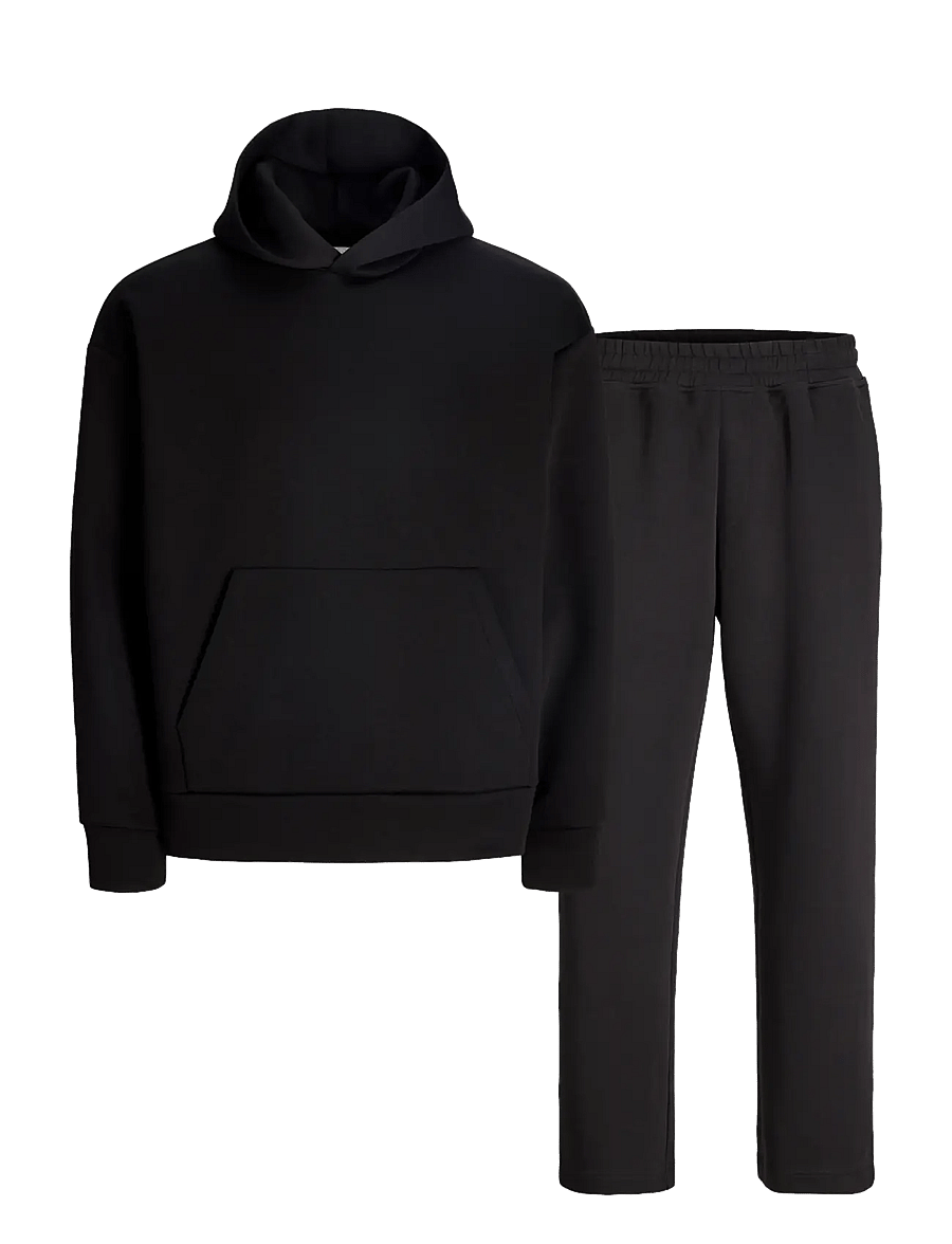 Jack & Jones - JJEBARRON SWEAT HOOD SET PACK MP - black - 0