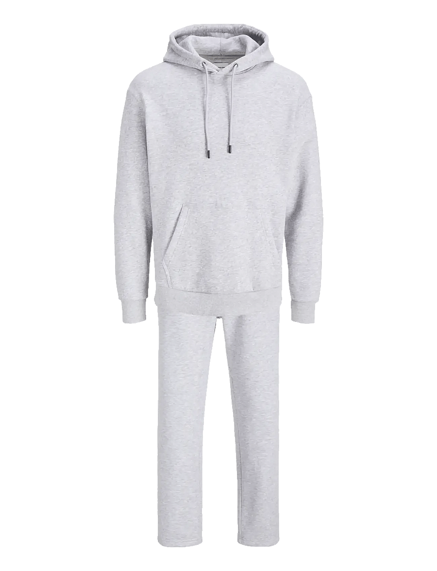 Jack & Jones - JJEBRADLEY SWEAT HOOD UNC SET PK MP - light grey melange - 1