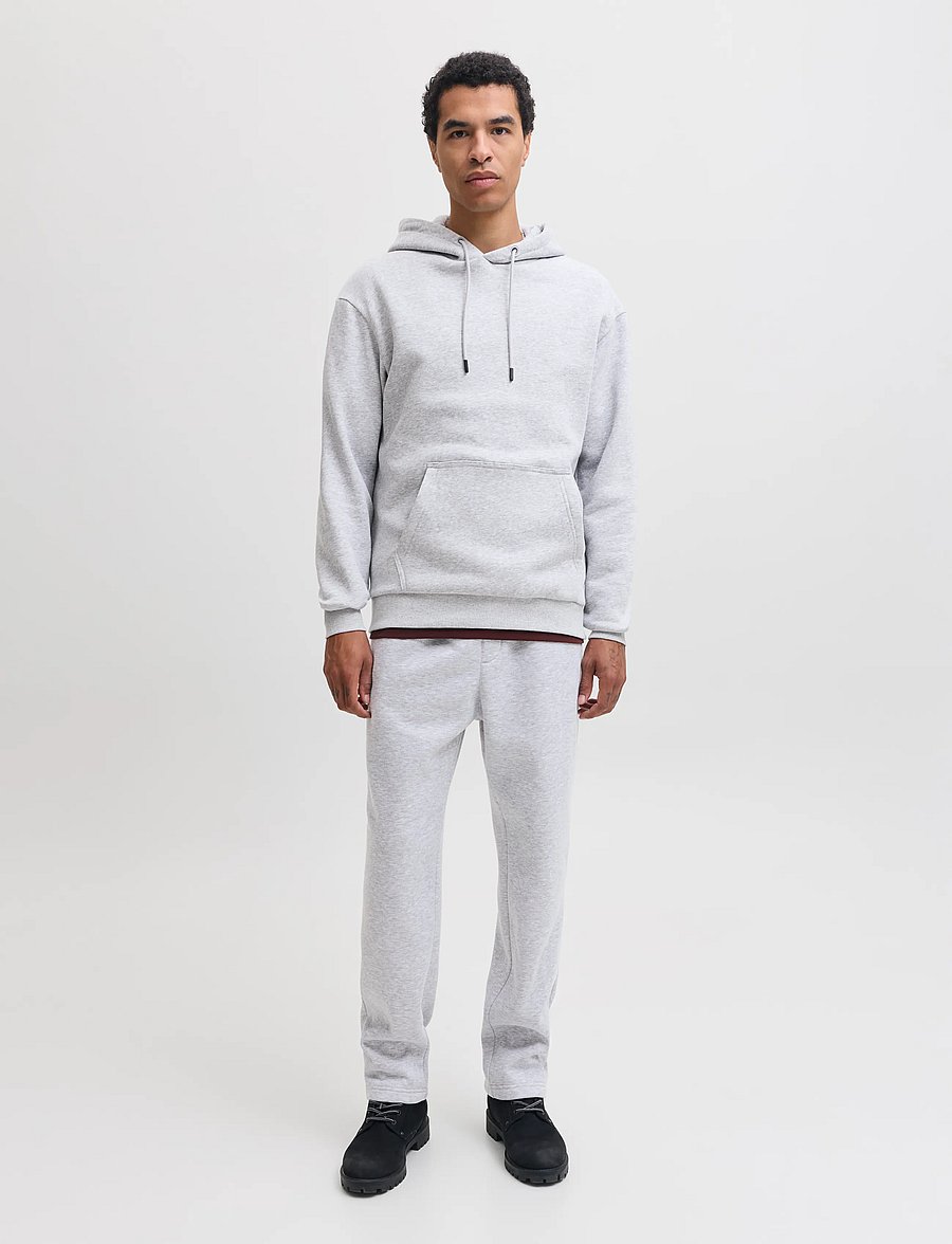 Jack & Jones - JJEBRADLEY SWEAT HOOD UNC SET PK MP - light grey melange - 0