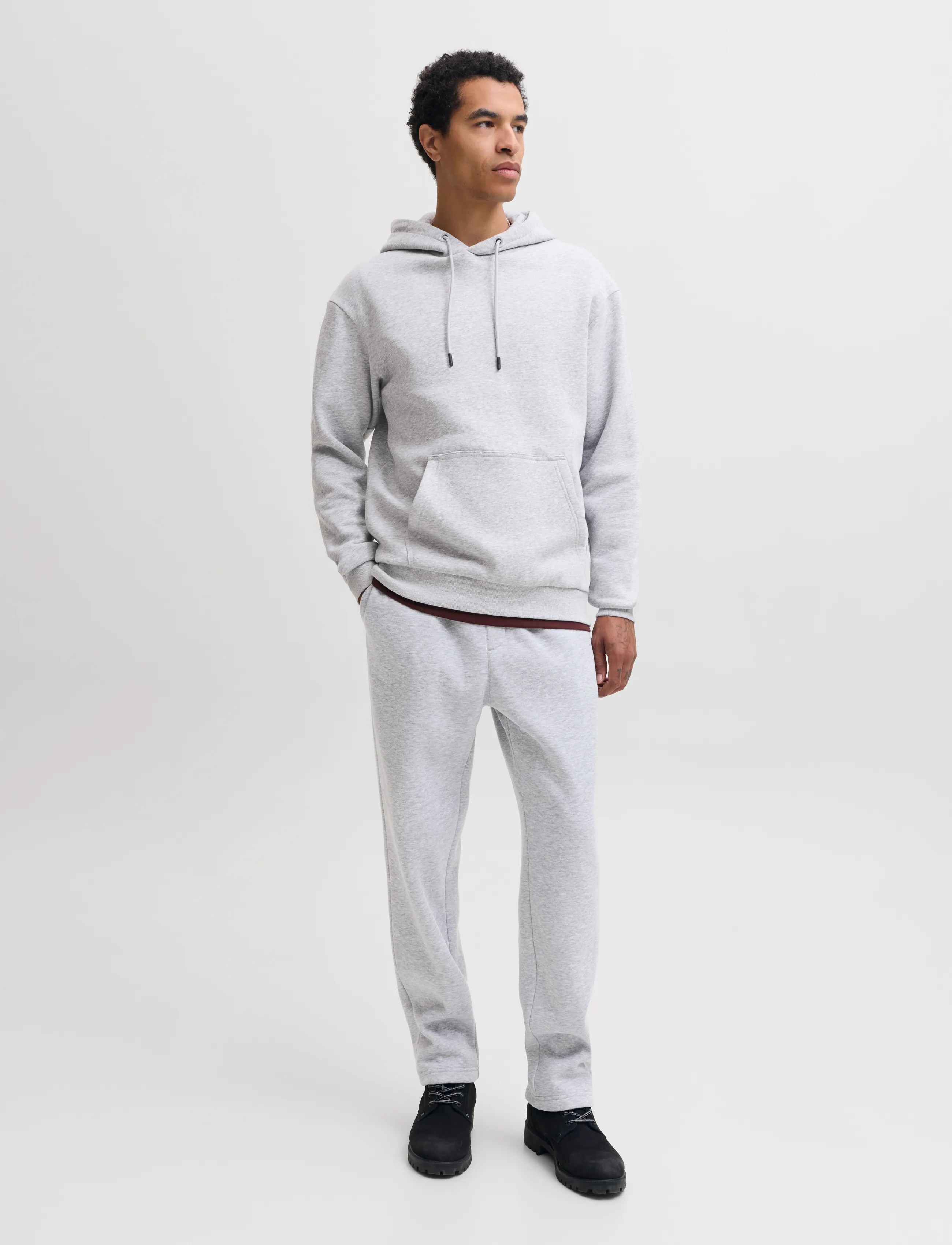Jack & Jones - JJEBRADLEY SWEAT HOOD UNC SET PK MP - light grey melange - 4