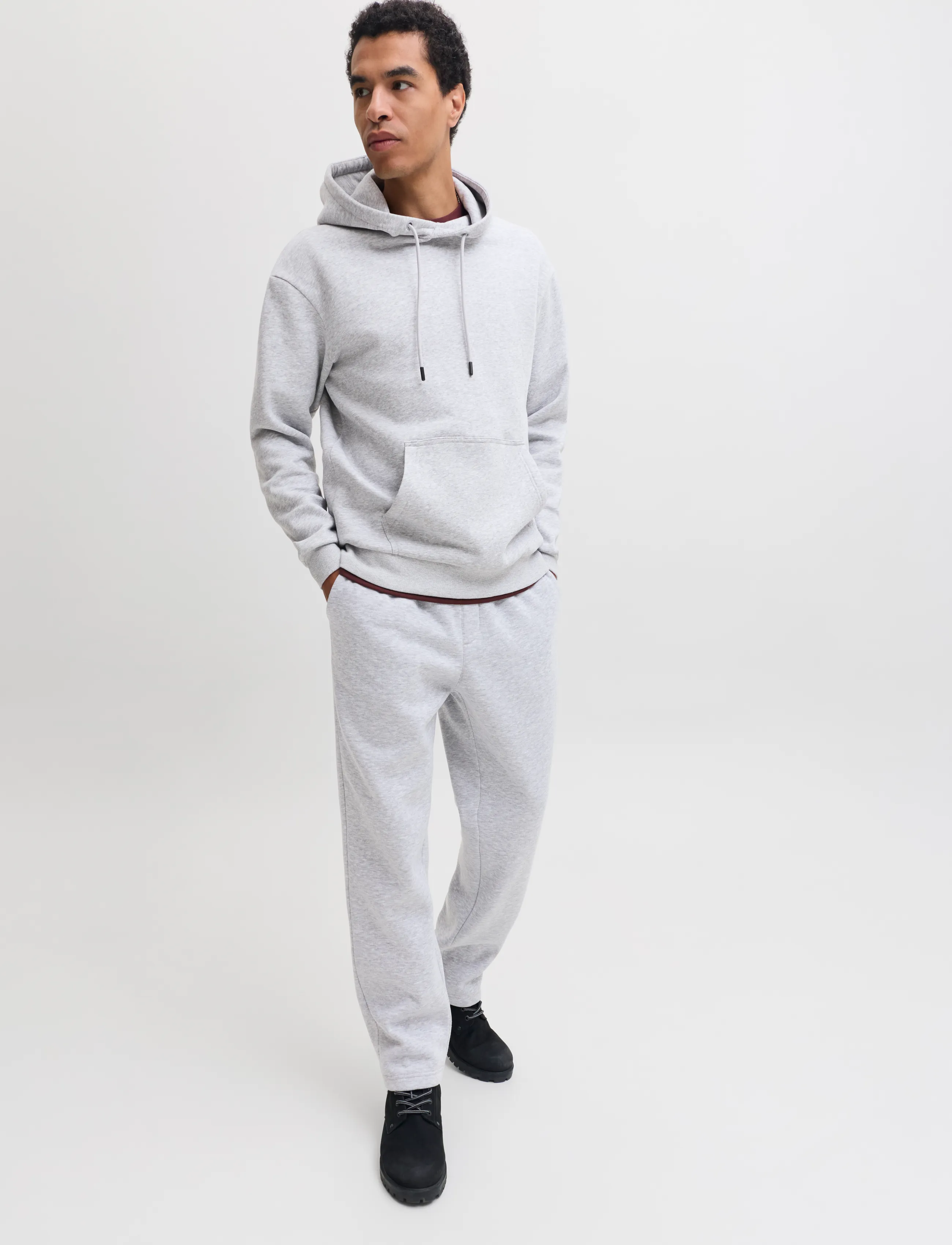 Jack & Jones - JJEBRADLEY SWEAT HOOD UNC SET PK MP - light grey melange - 5