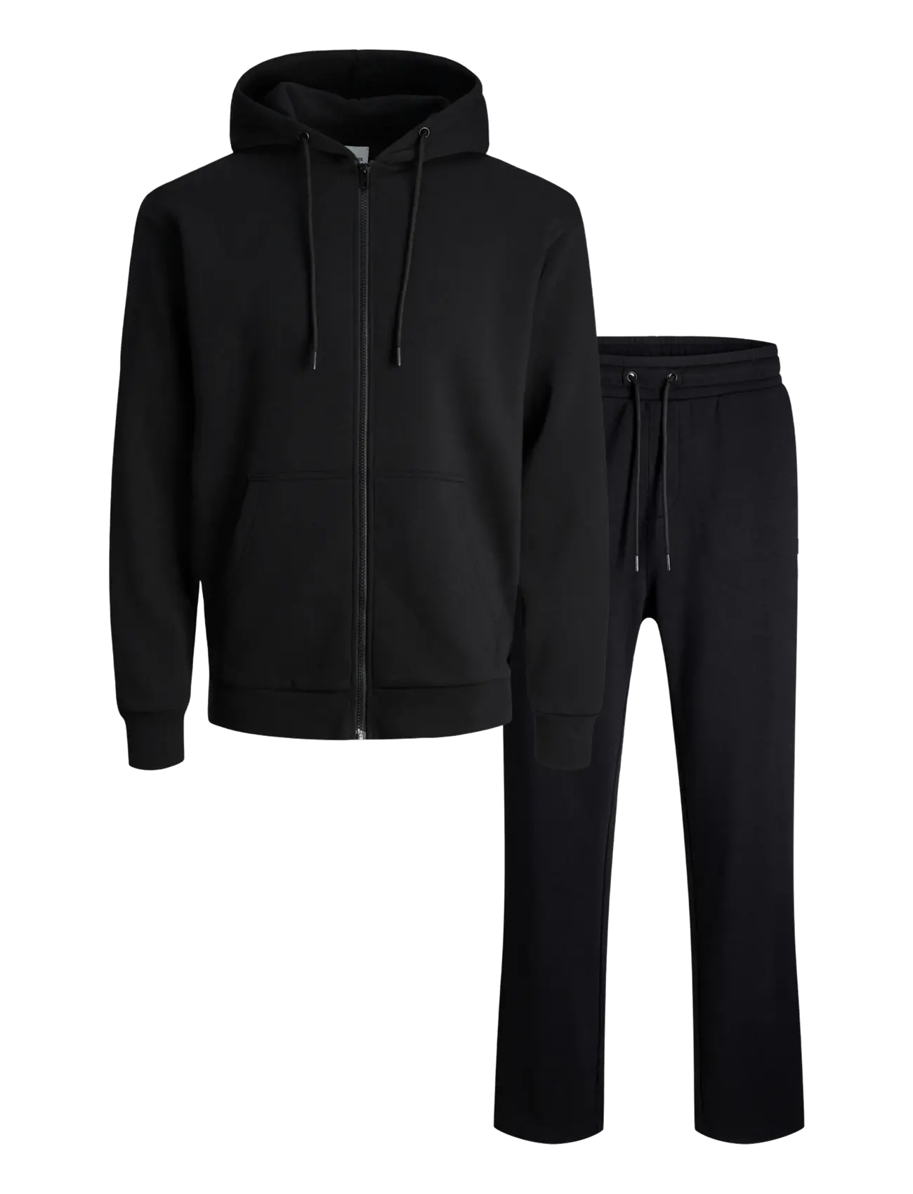 Jack & Jones JJEBRADLEY SWEAT ZIP HOOD SET PACK MP - Vis alt - BLACK / black