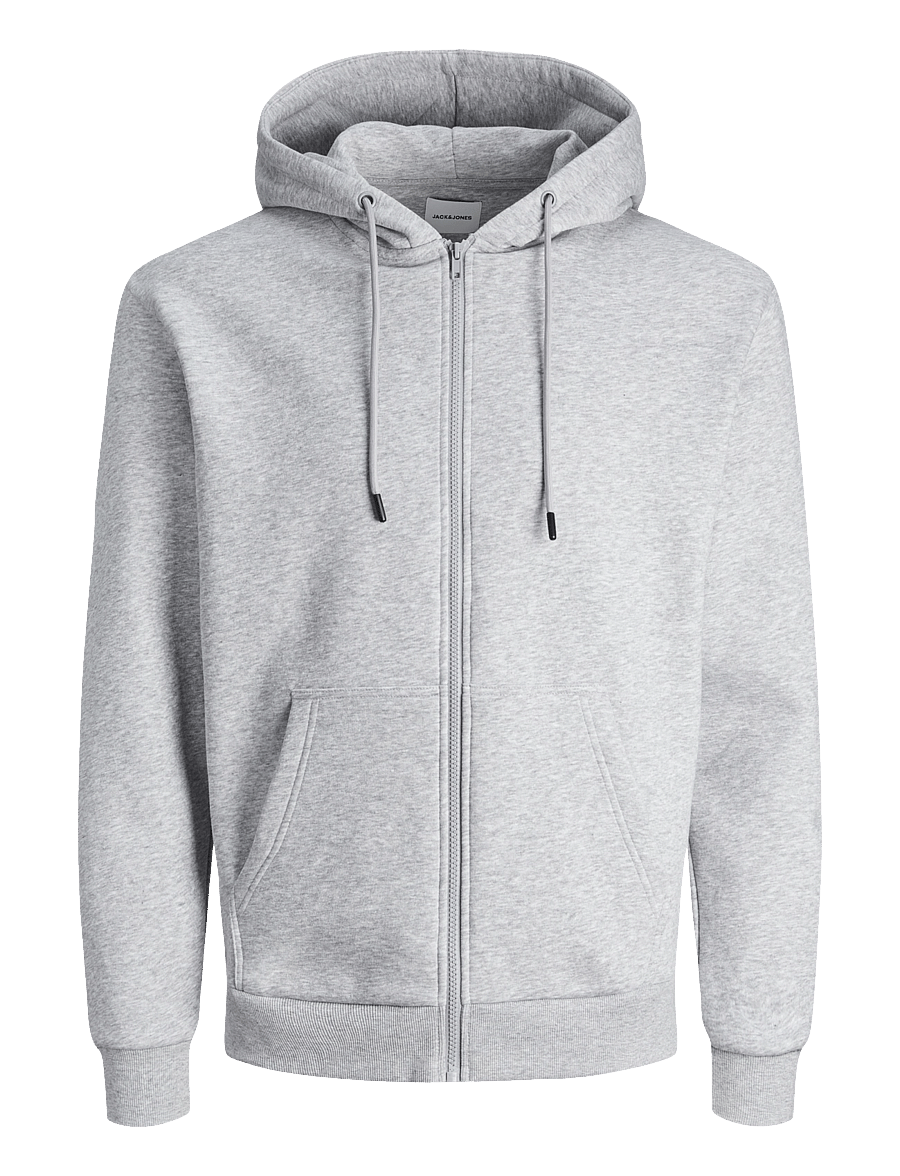 Jack & Jones - JJEBRADLEY SWEAT ZIP HOOD SET PACK MP - dressid - light grey melange - 1