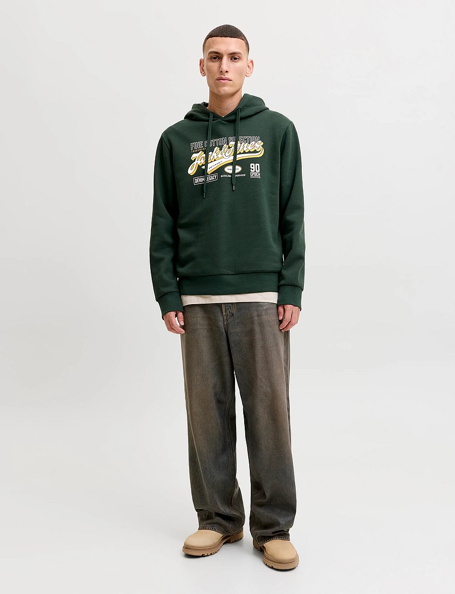 Jack & Jones - JJELOGO SWEAT HOOD 2 COL AW26 2PK MP - hættetrøjer - scarab - 0