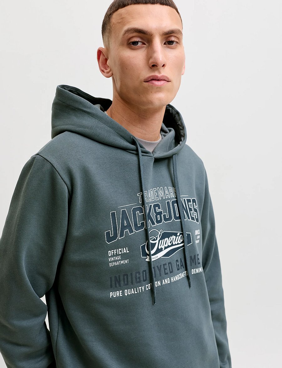 Jack & Jones - JJELOGO SWEAT HOOD 2 COL AW26 2PK MP - hættetrøjer - scarab - 5