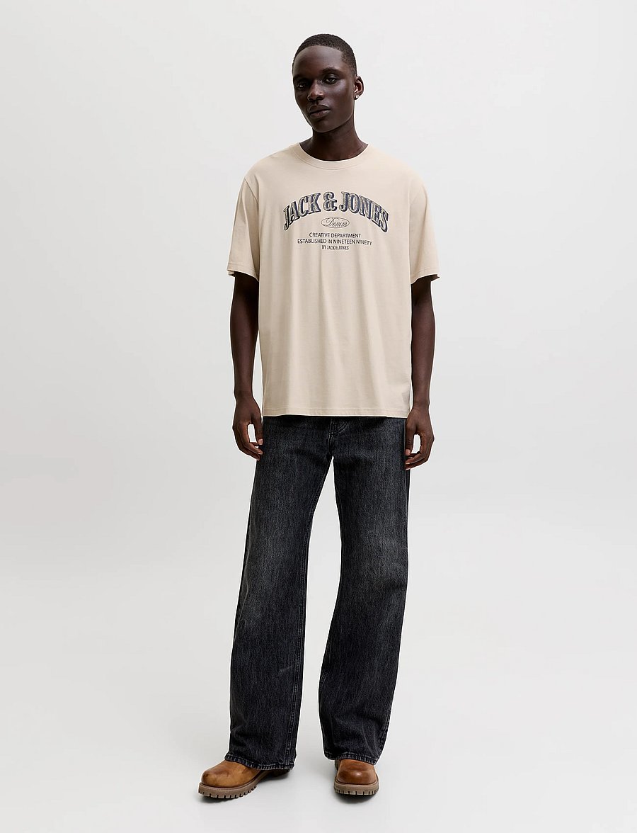 Jack & Jones - JJEDENVER LOGO TEE SS O-NECK 2PK MP - moonbeam - 2