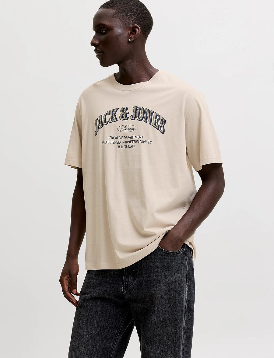 Jack & Jones - JJEDENVER LOGO TEE SS O-NECK 2PK MP - moonbeam - 3