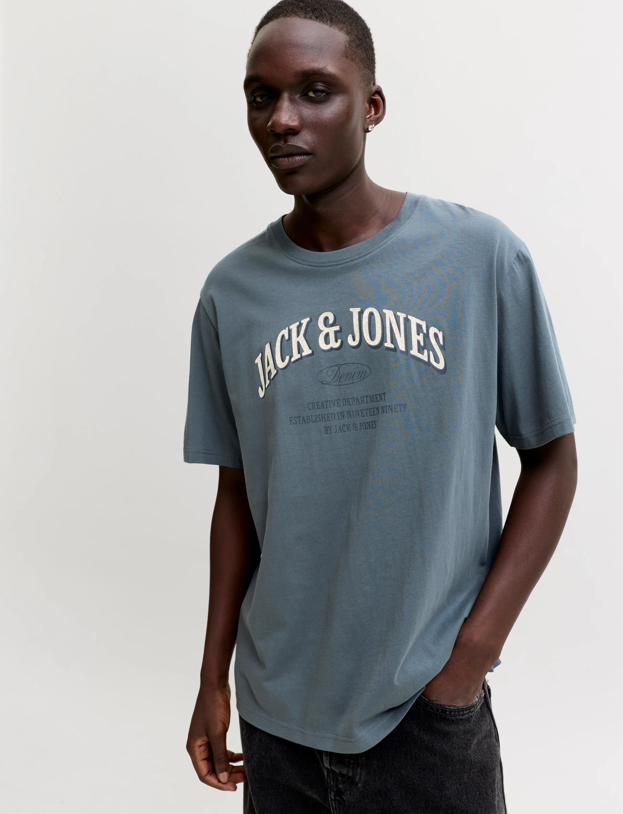 Jack & Jones - JJEDENVER LOGO TEE SS O-NECK 2PK MP - moonbeam - 5