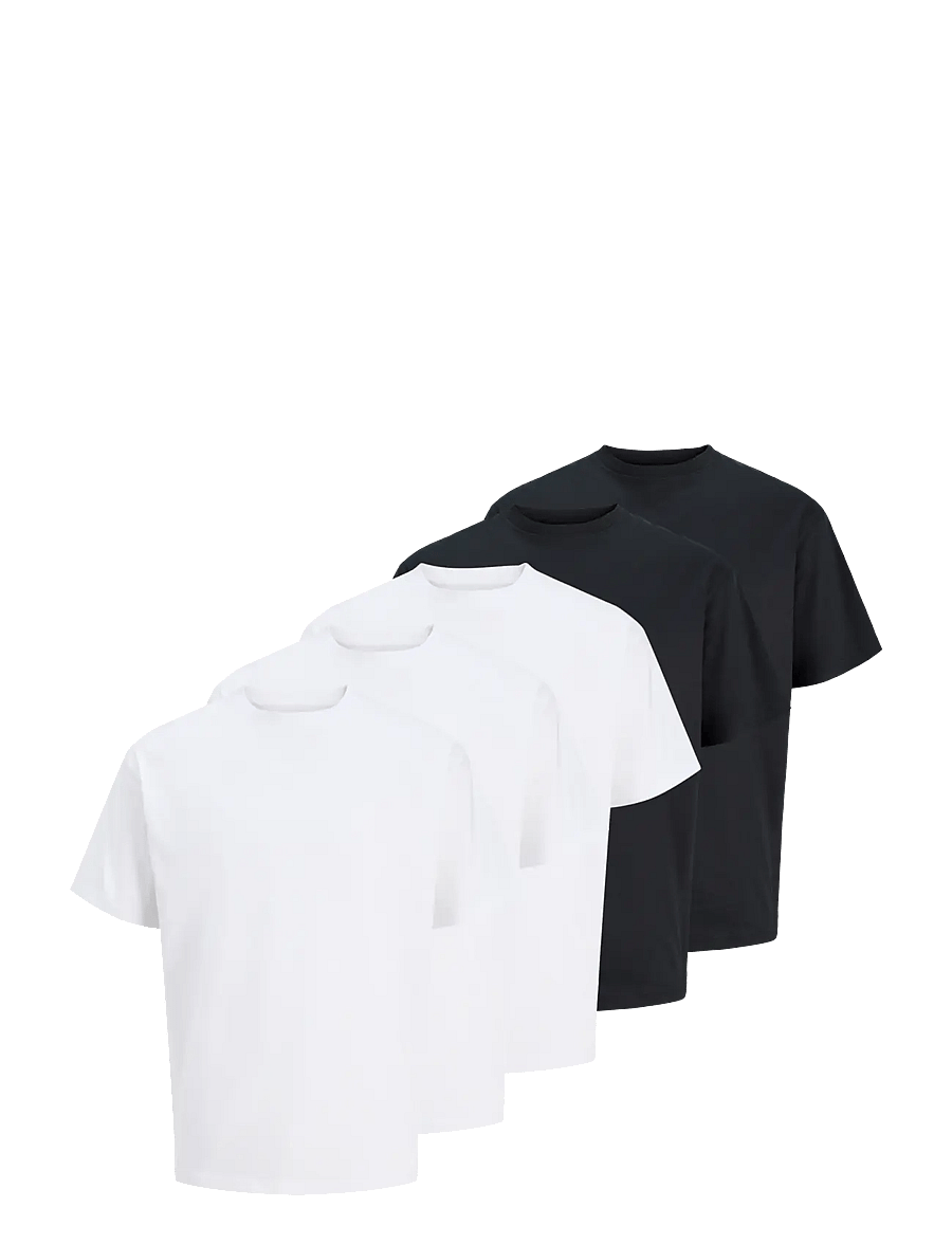 Jack & Jones - JJEORGANIC RELAXED TEE SS O-NECK 5PK MP - t-särkide multipakk - white - 0