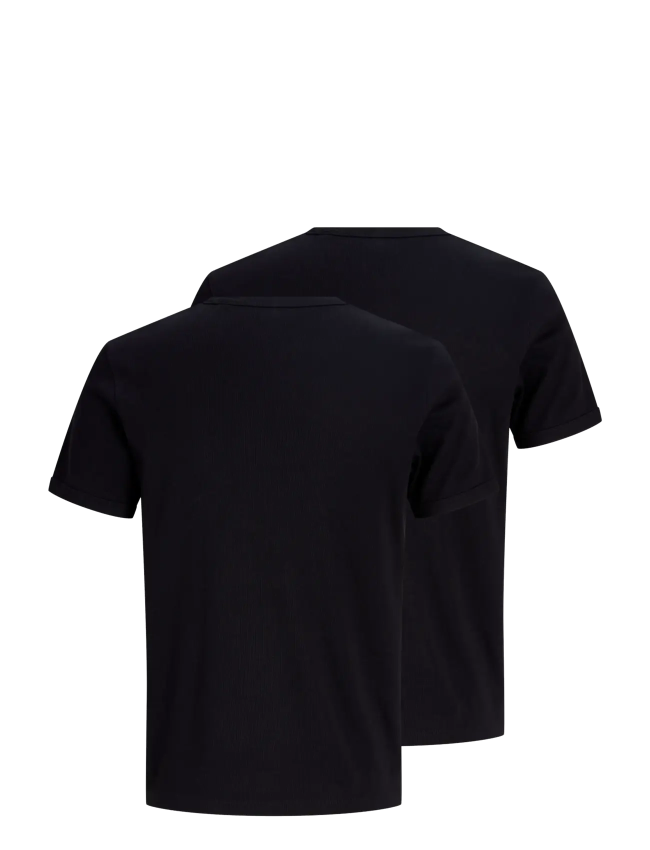 Jack & Jones - JJEORGANIC RIB TEE SS CREW NECK 2PK MP - t-särkide multipakk - black - 2