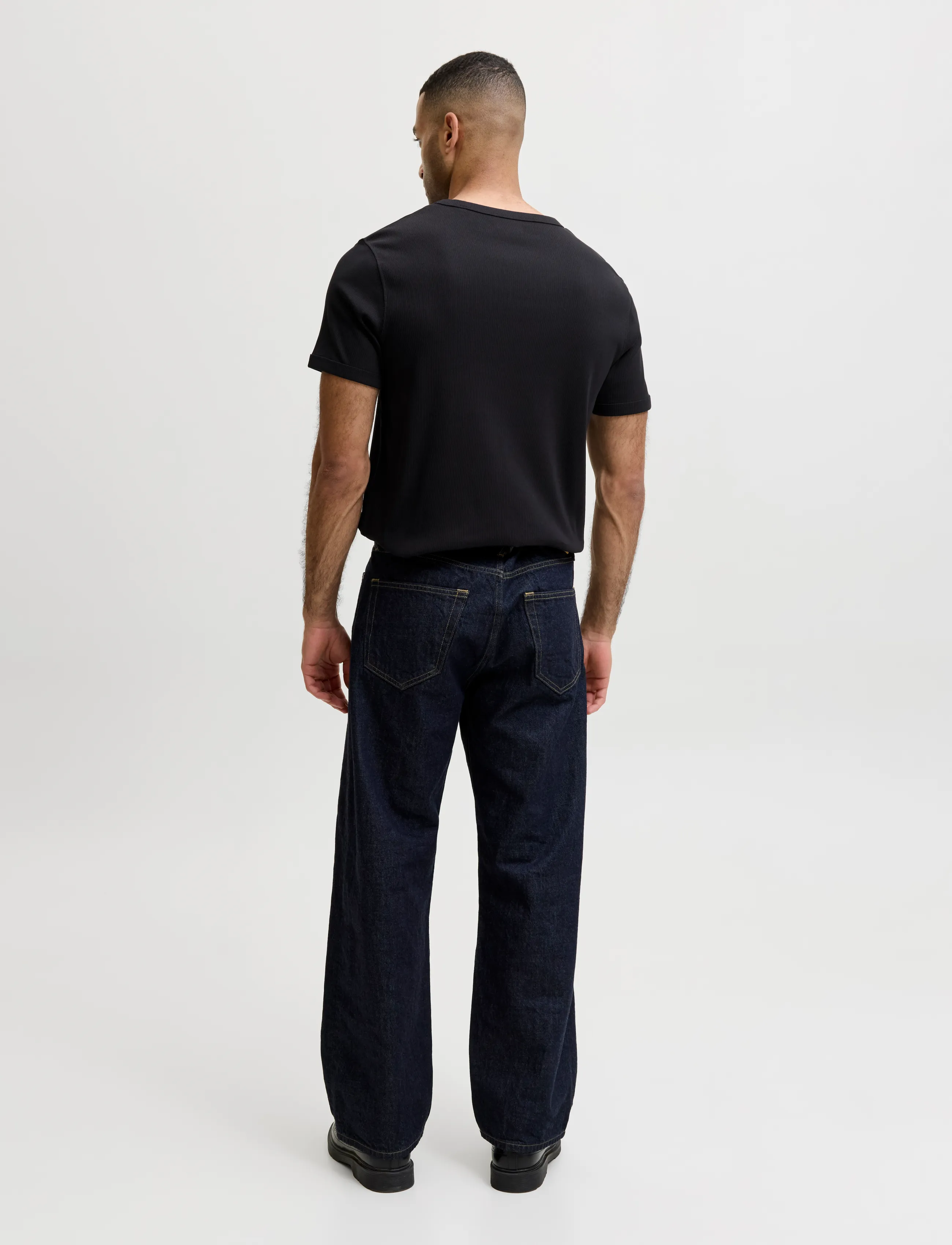 Jack & Jones - JJEORGANIC RIB TEE SS CREW NECK 2PK MP - t-särkide multipakk - black - 3