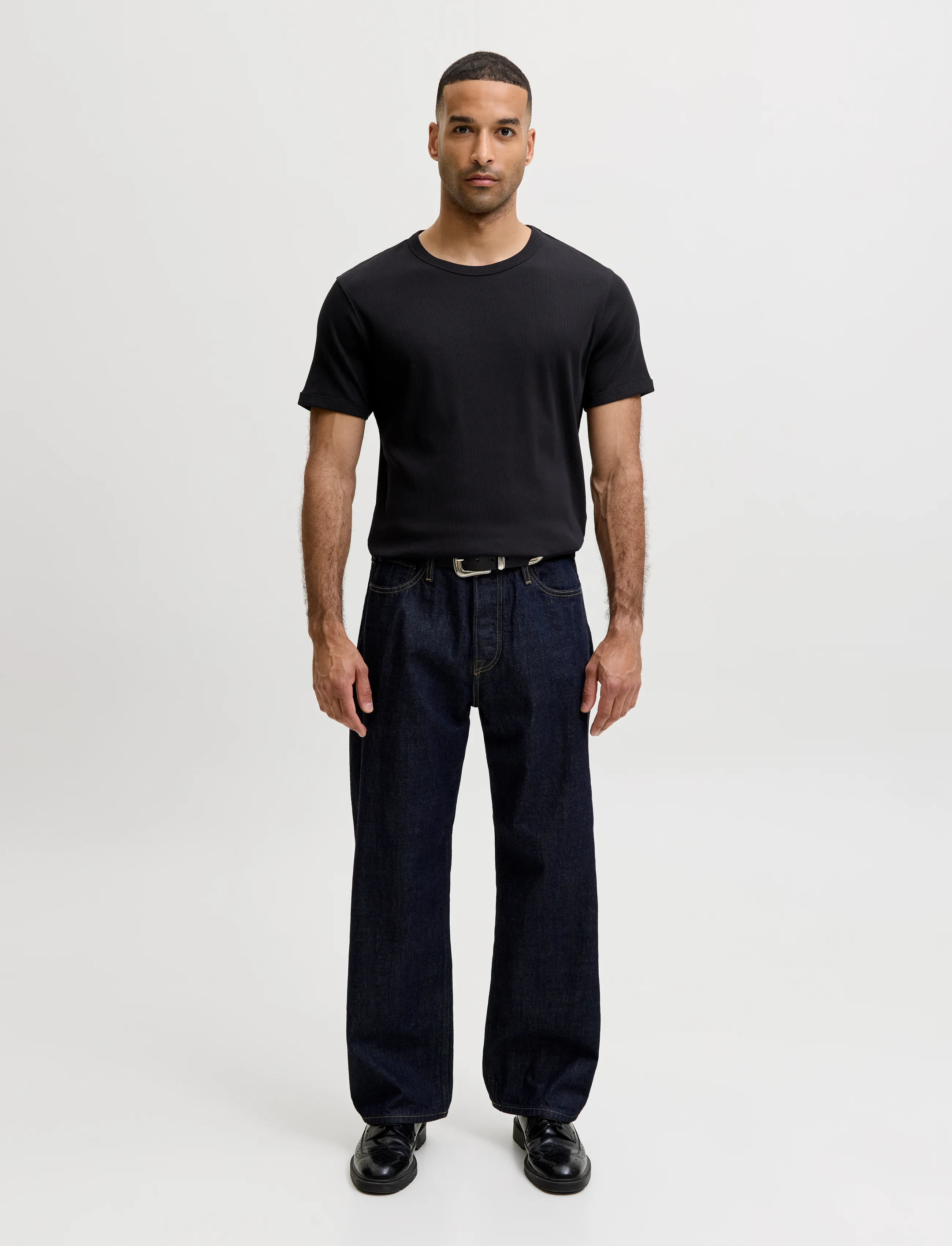 Jack & Jones - JJEORGANIC RIB TEE SS CREW NECK 2PK MP - t-särkide multipakk - black - 4