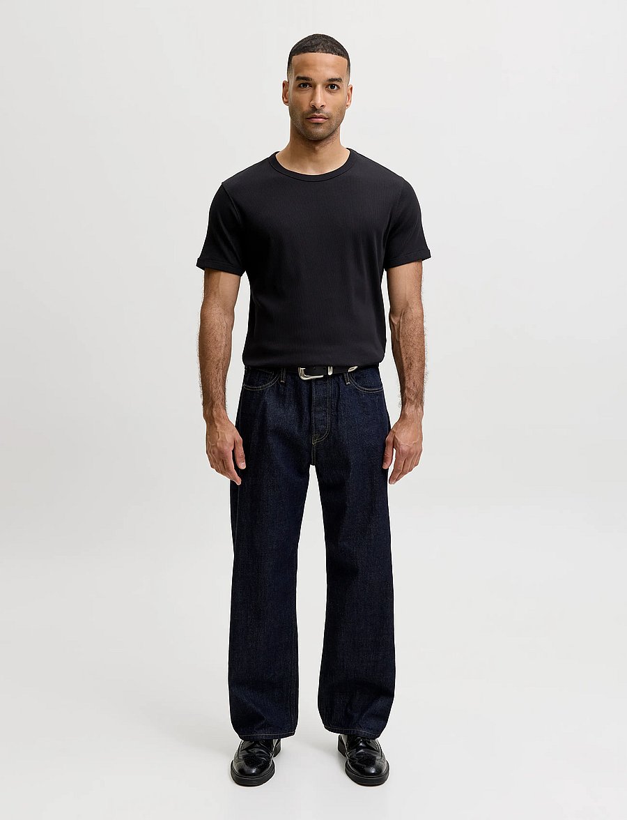 Jack & Jones - JJEORGANIC RIB TEE SS CREW NECK 2PK MP - t-särkide multipakk - black - 4