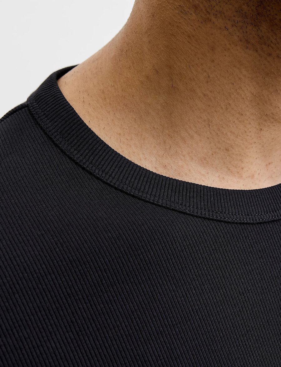 Jack & Jones - JJEORGANIC RIB TEE SS CREW NECK 2PK MP - t-särkide multipakk - black - 5