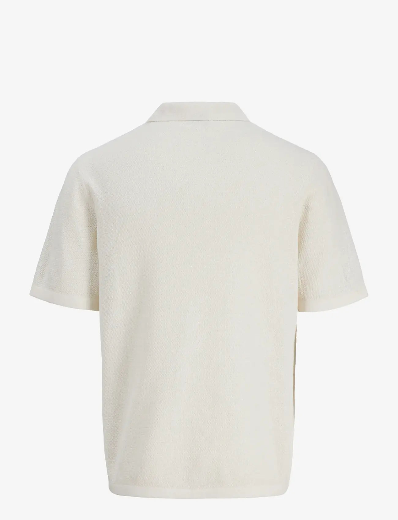 Jack & Jones - JJEGEORGE KNIT SPLIT NECK SS - knitted polos - cloud dancer - 1