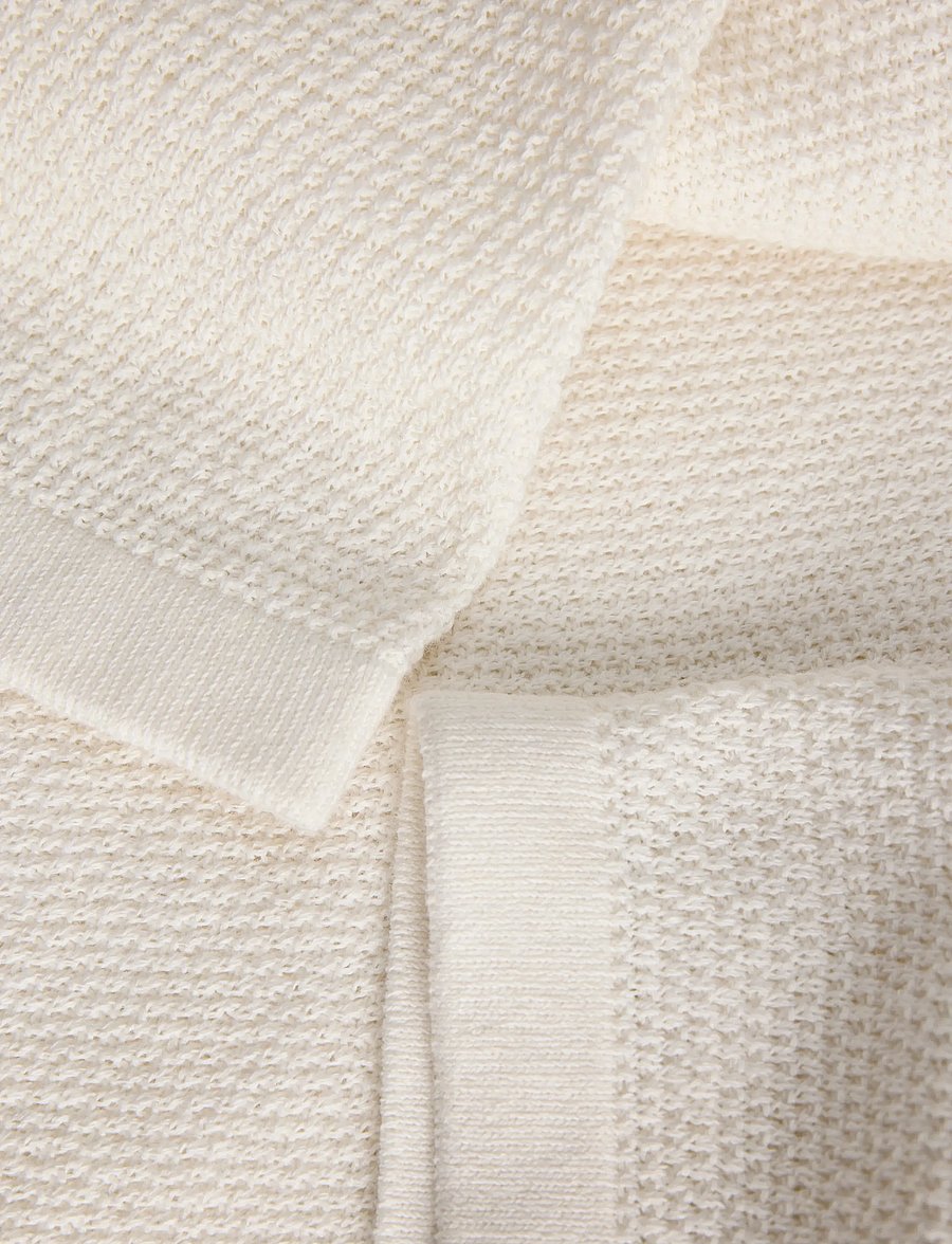 Jack & Jones - JJEGEORGE KNIT SPLIT NECK SS - adīti polo krekli ar garām piedurknēm - cloud dancer - 3