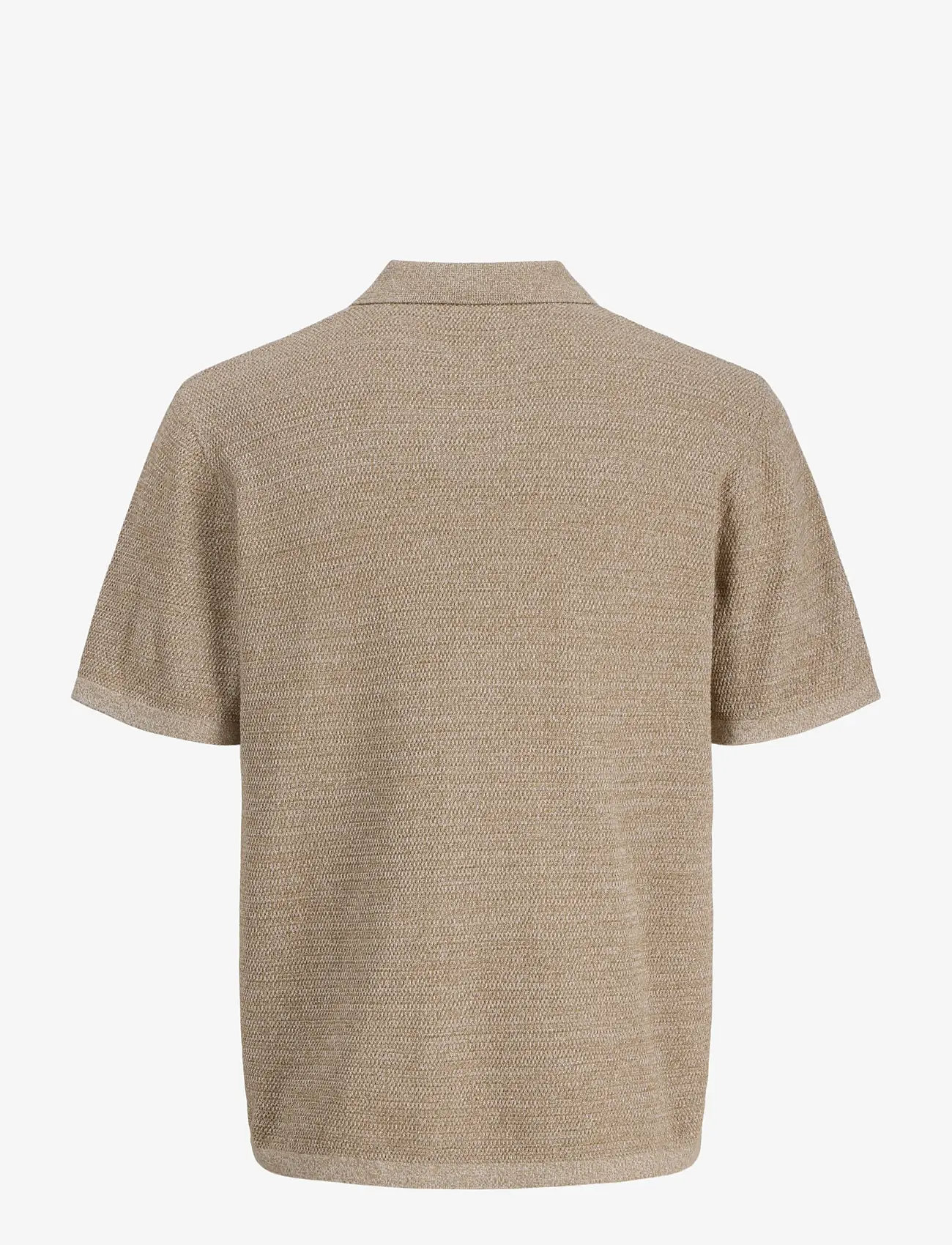 Jack & Jones - JJEGEORGE KNIT SPLIT NECK SS - laveste priser - coriander - 1