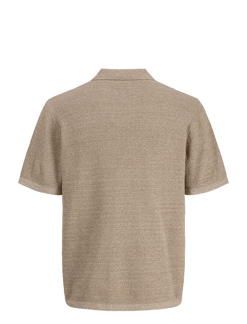 Jack & Jones - JJEGEORGE KNIT SPLIT NECK SS - polostrik - coriander - 1