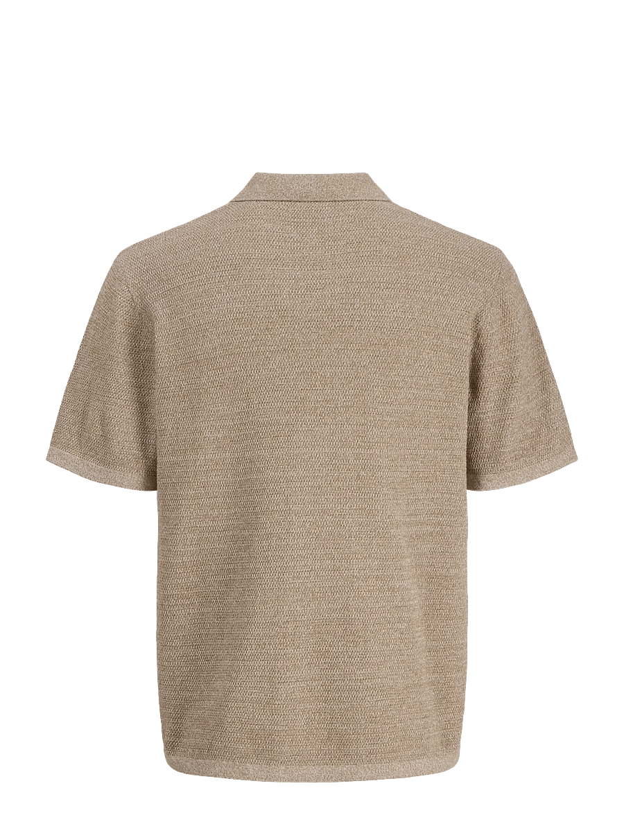 Jack & Jones - JJEGEORGE KNIT SPLIT NECK SS - kootud polosärgid - coriander - 2