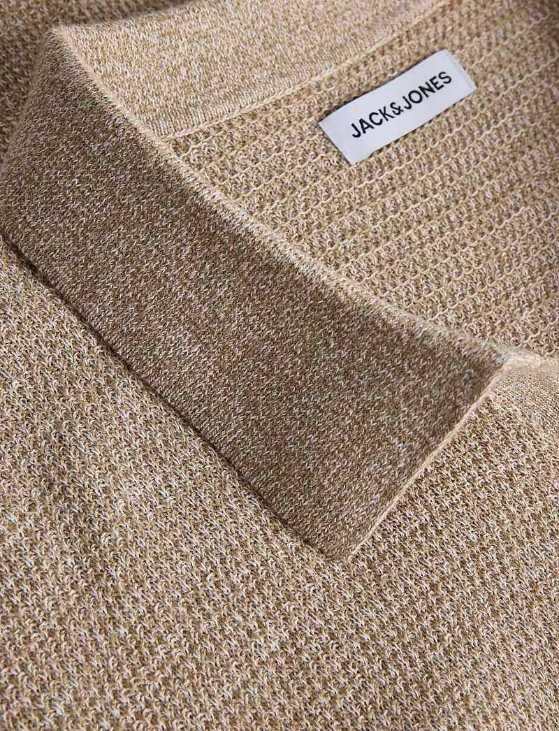 Jack & Jones - JJEGEORGE KNIT SPLIT NECK SS - polostrik - coriander - 3