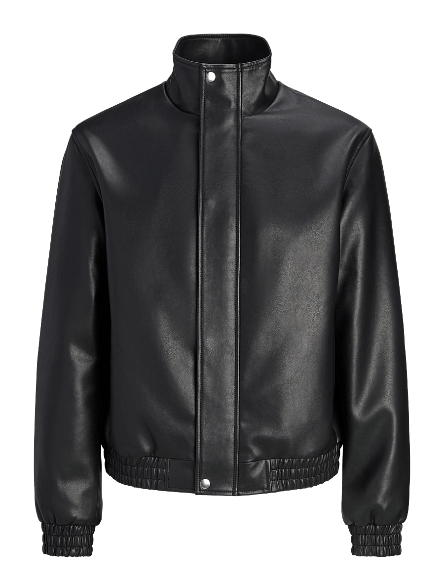 Jack & Jones - JORHIGH NECK PU JACKET SMU - fall jackets - black - 0