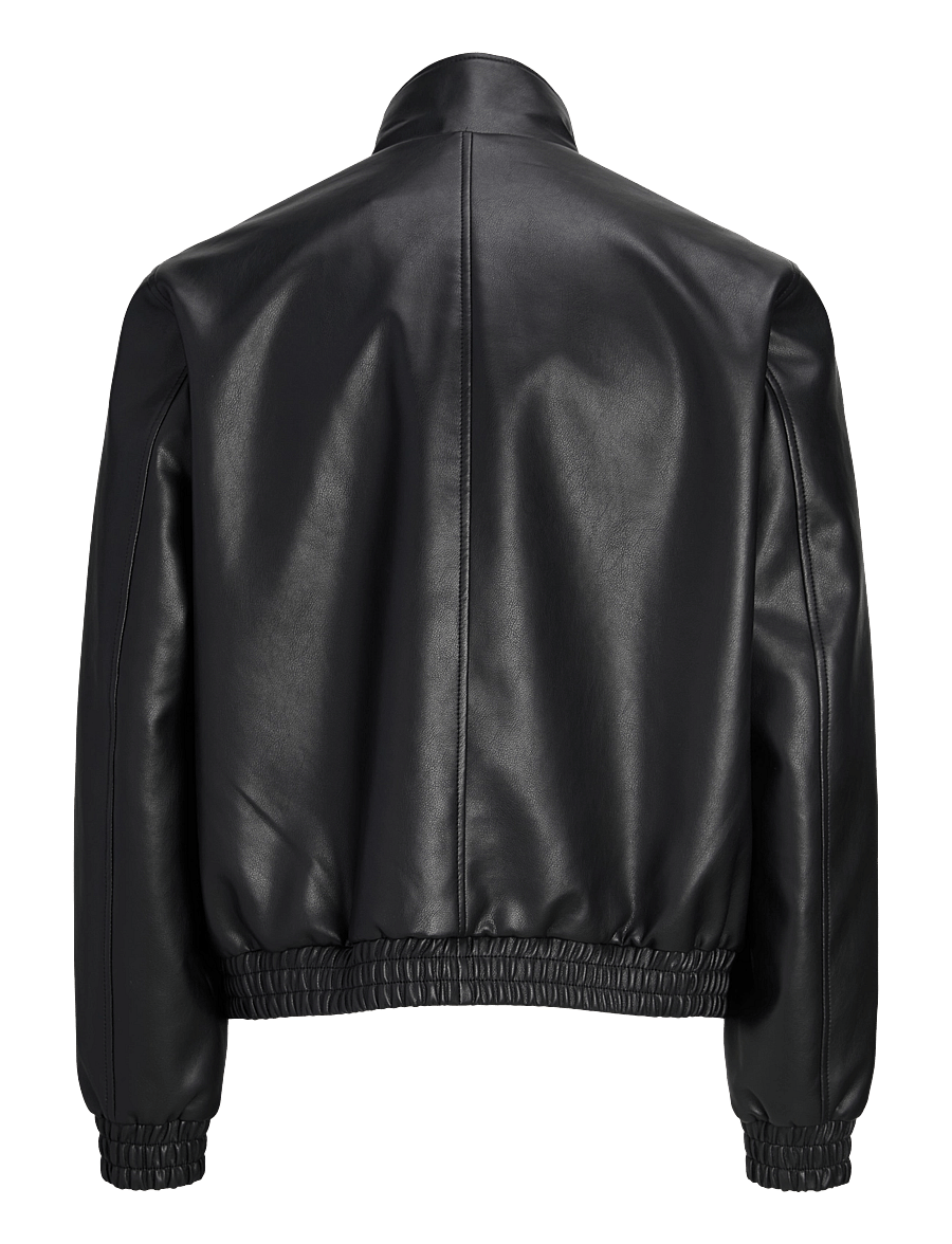 Jack & Jones - JORHIGH NECK PU JACKET SMU - fall jackets - black - 1