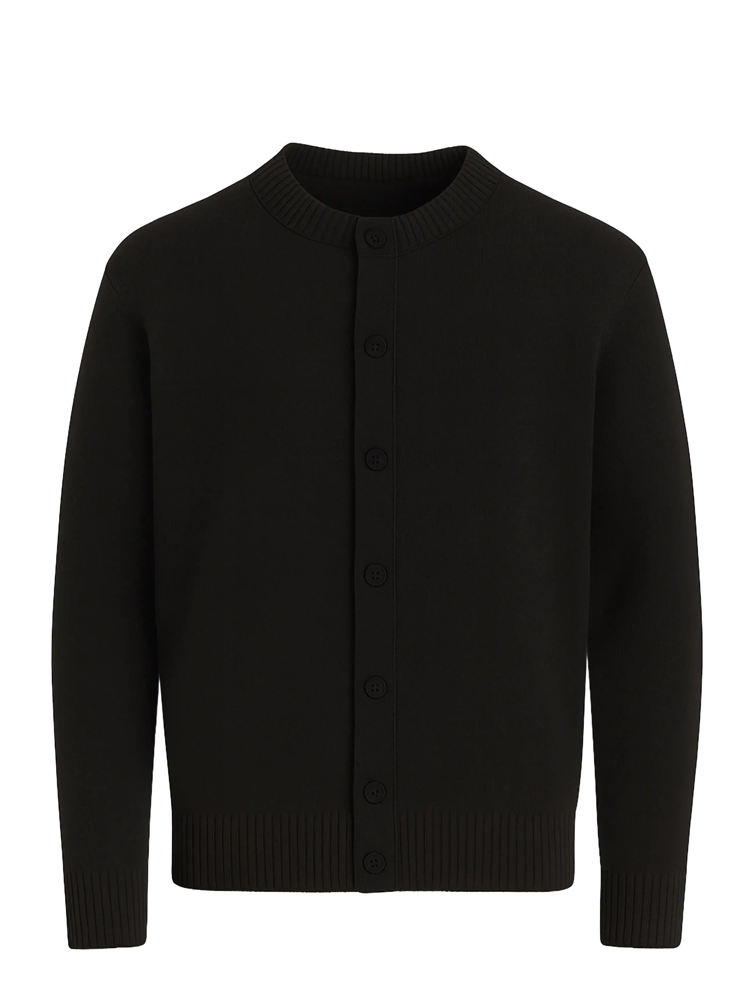 Jack & Jones JJSOHO OLLIE KNIT CARDIGAN - Riided - BLACK / black