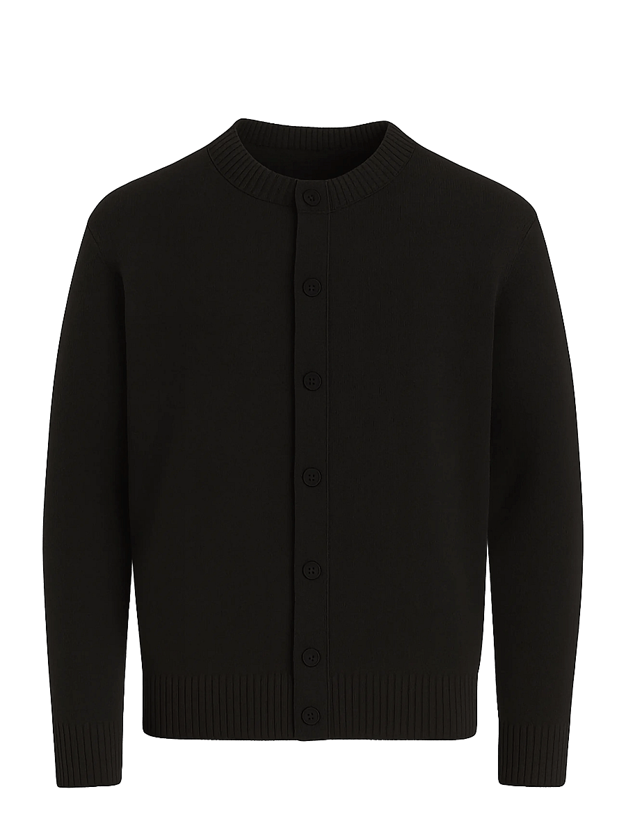 Jack & Jones - JJSOHO OLLIE KNIT CARDIGAN - kardiganid - black - 0