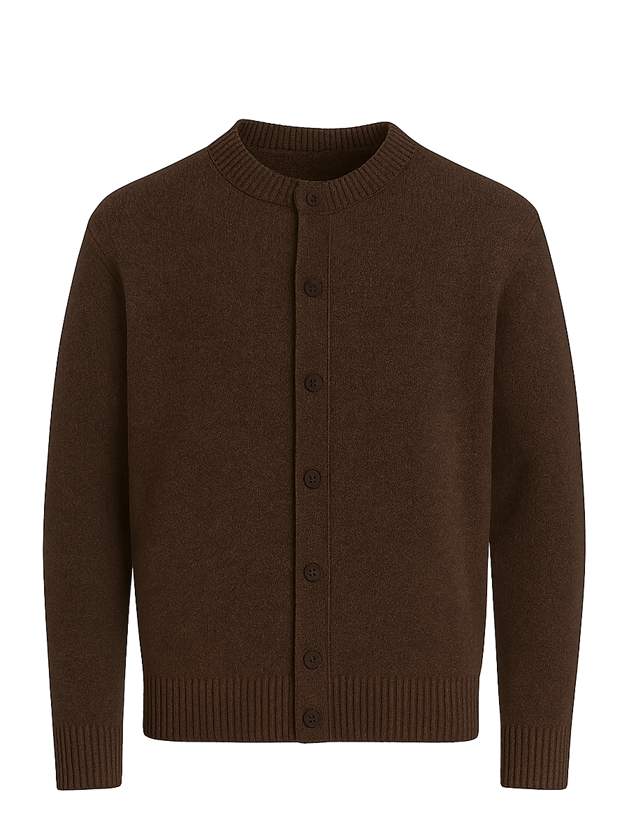 Jack & Jones - JJSOHO OLLIE KNIT CARDIGAN - kardiganid - cocoa - 0