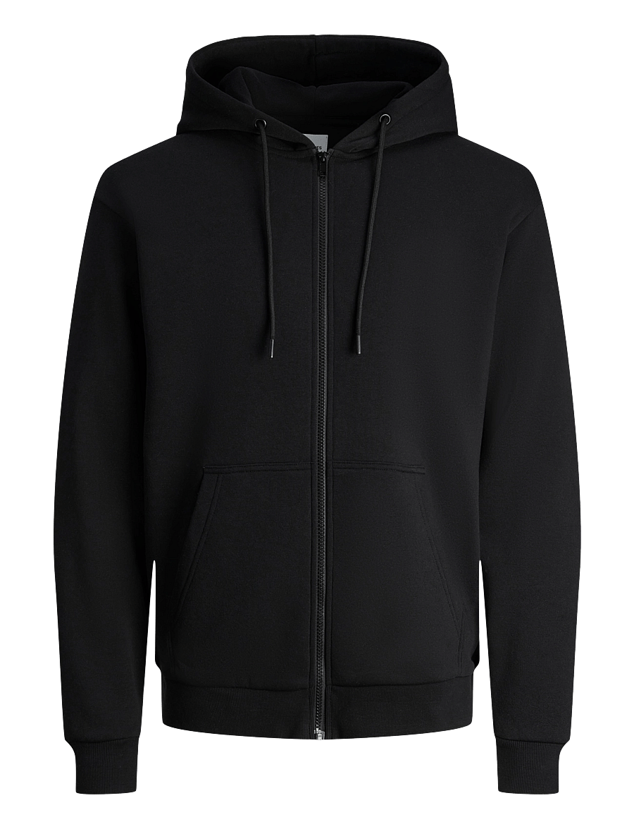 Jack & Jones - JJEBRADLEY SWEAT ZIP HOOD 2PK MP - kapuutsiga pusad - black - 1