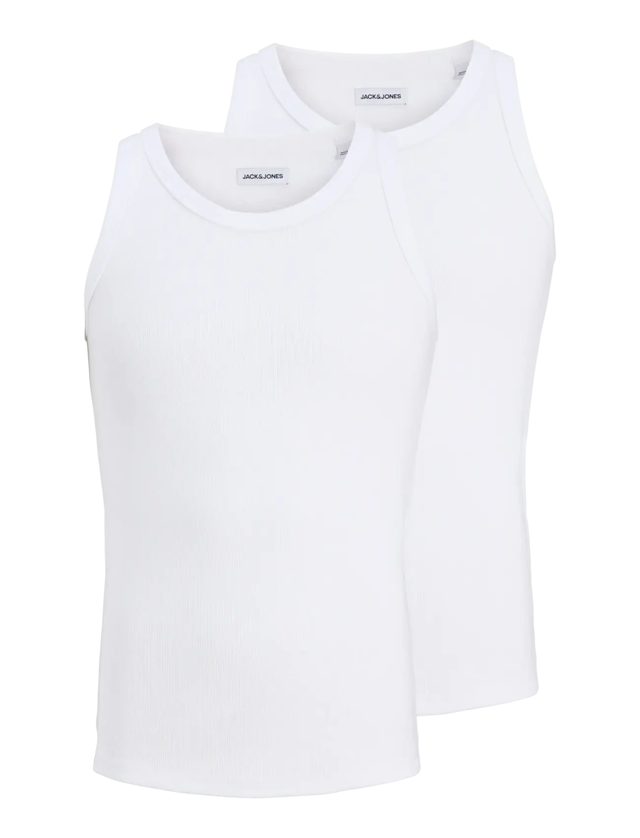 Jack & Jones JJEORGANIC RIB TANK TOP 2PK MP - T-shirts - WHITE / white