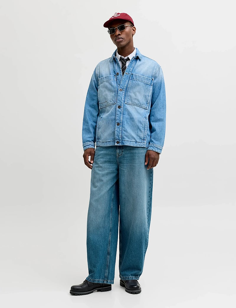 Jack & Jones - JJIJOEY JJCREW NS 871 ST LN - alt laienevad teksad - blue denim - 4