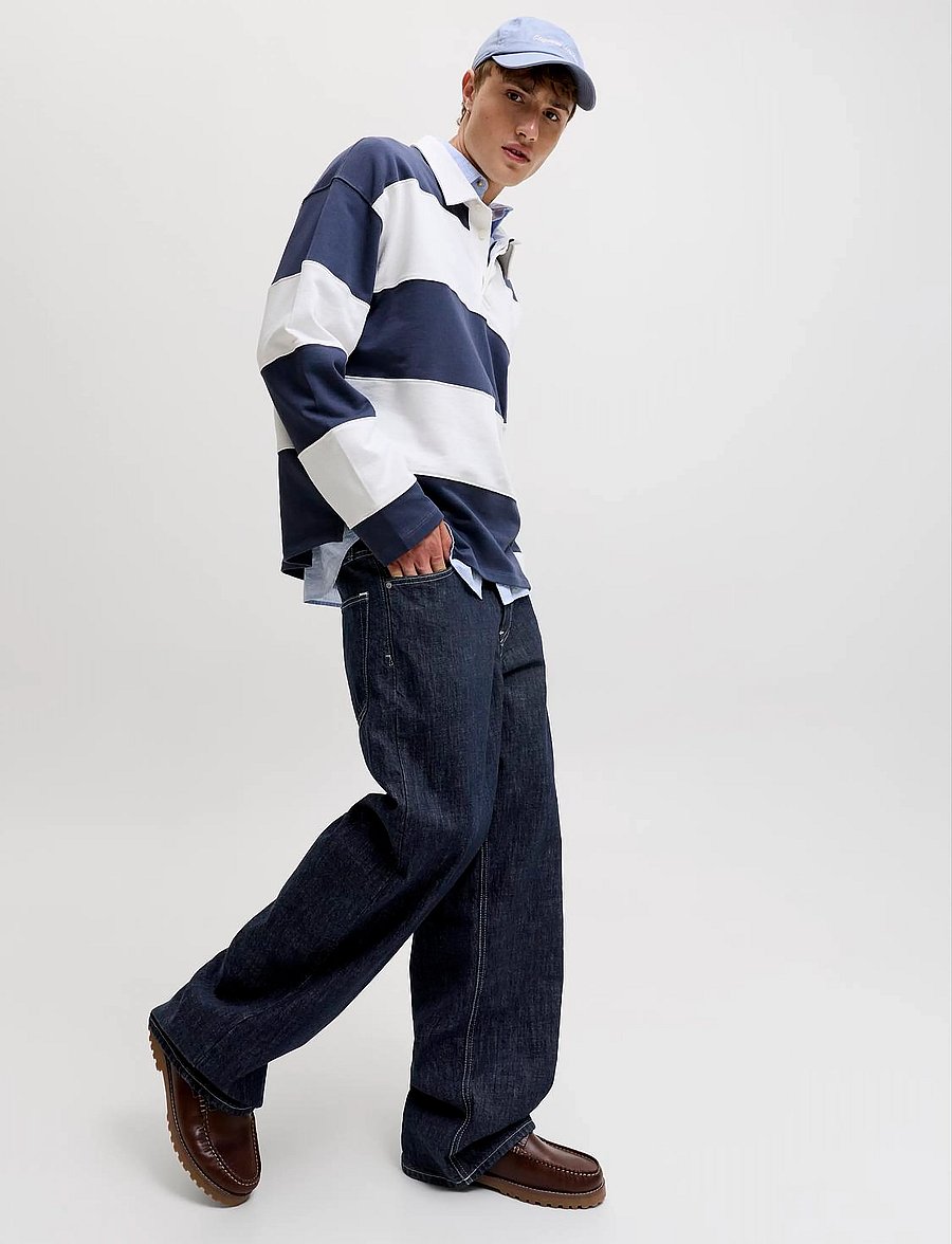 Jack & Jones - JJIDAVE JJCLASSIC JOS 463 ST LN - alt laienevad teksad - blue denim - 0
