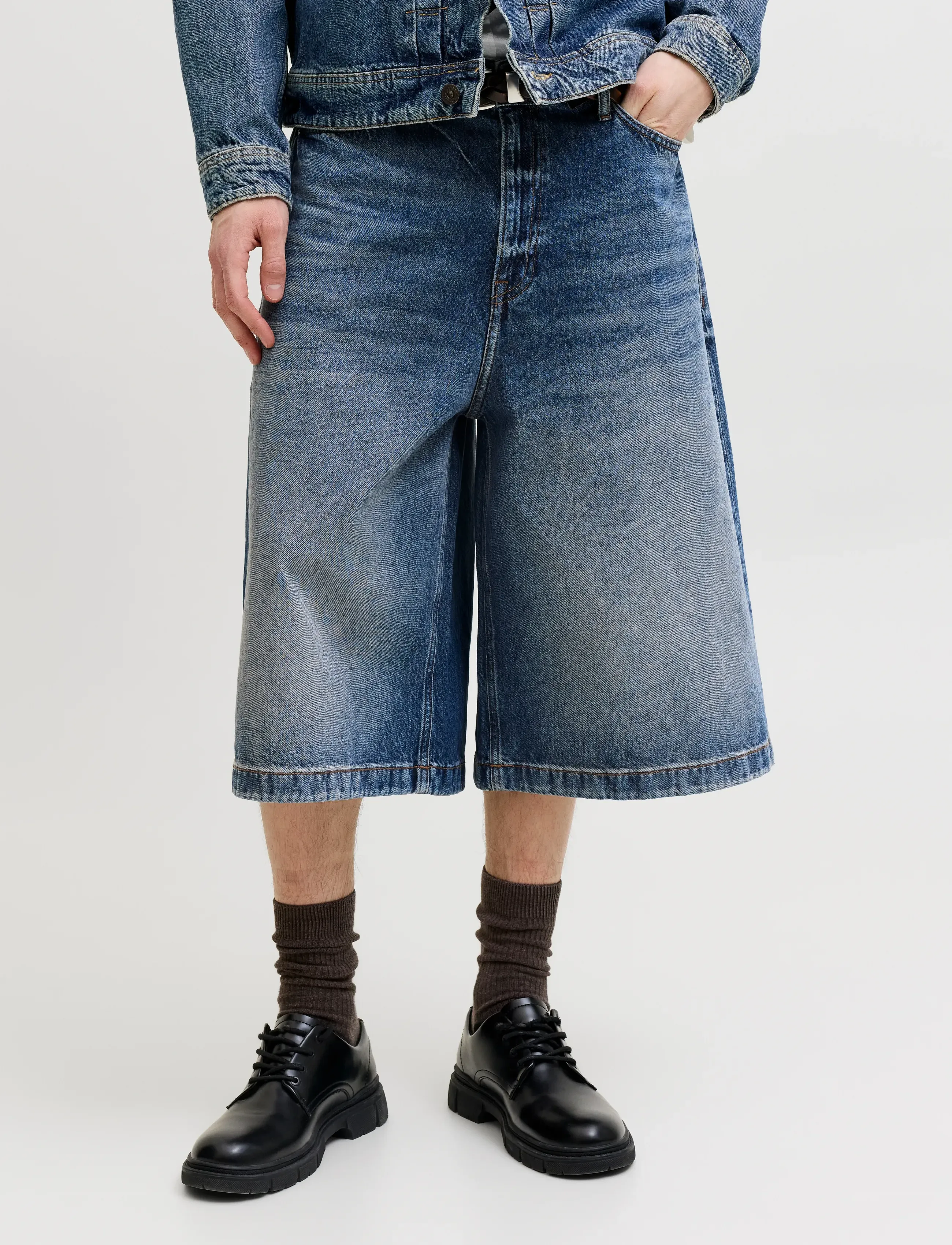 Jack & Jones Jjibilly Jjluca Jorts St 105 St Ln, Mænd, Vide Ben Jorts, Blå, Str: L