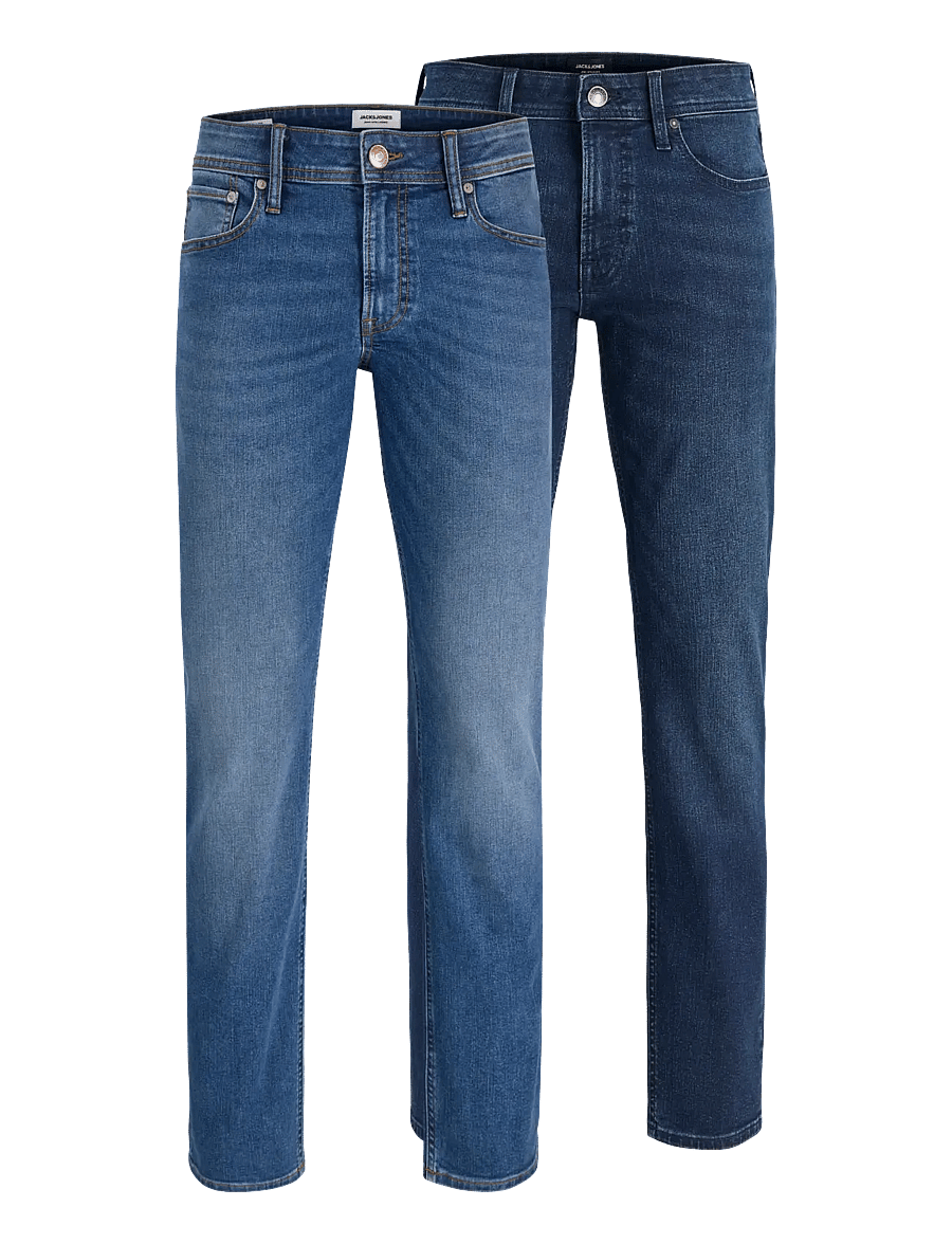 Jack & Jones - JJICLARK JJORIGINAL SQ 260/223 2PK MP - tavalised teksad - blue denim - 1