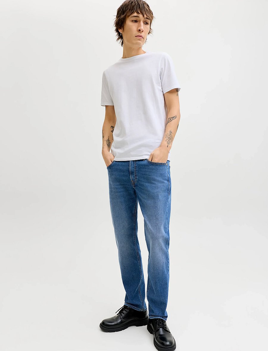 Jack & Jones - JJICLARK JJORIGINAL SQ 260/223 2PK MP - tavalised teksad - blue denim - 3