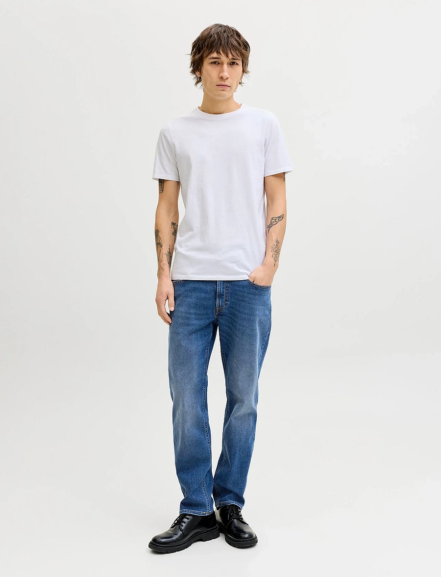Jack & Jones - JJICLARK JJORIGINAL SQ 260/223 2PK MP - tavalised teksad - blue denim - 4