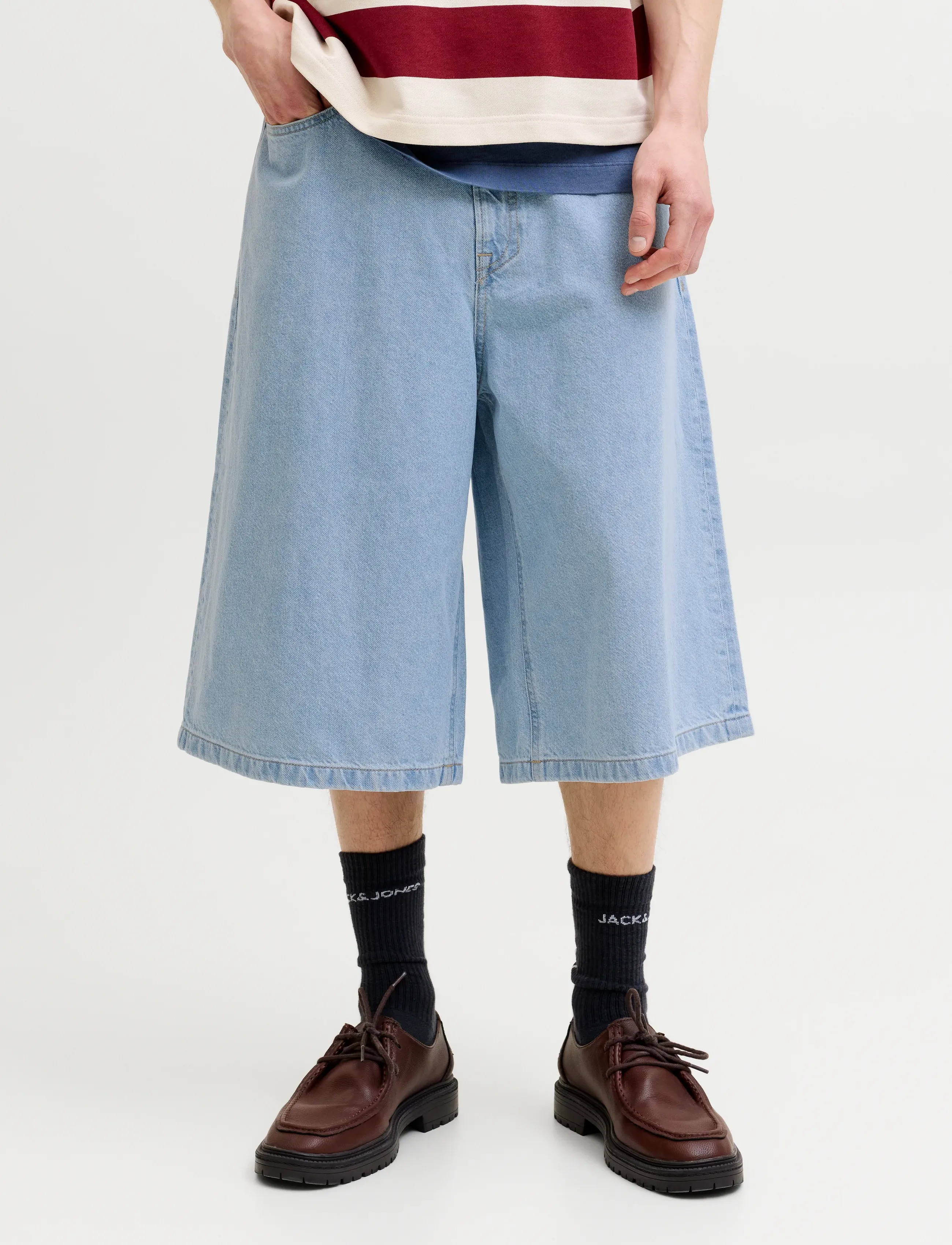 Jack & Jones JJIBILLY JJCREW JORTS SQ 738 ST LN - Kollektionen - BLUE DENIM / blue