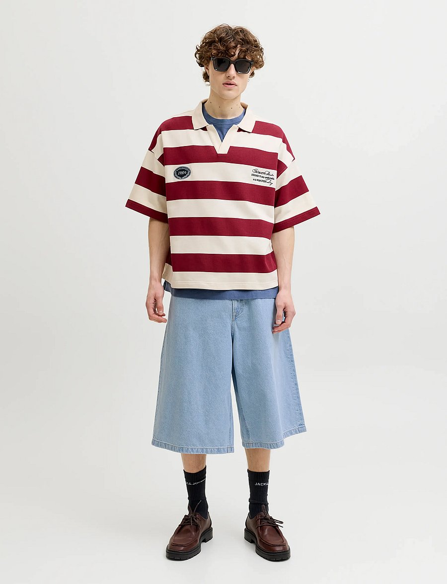 Jack & Jones - JJIBILLY JJCREW JORTS SQ 738 ST LN - jeans shorts - blue denim - 4