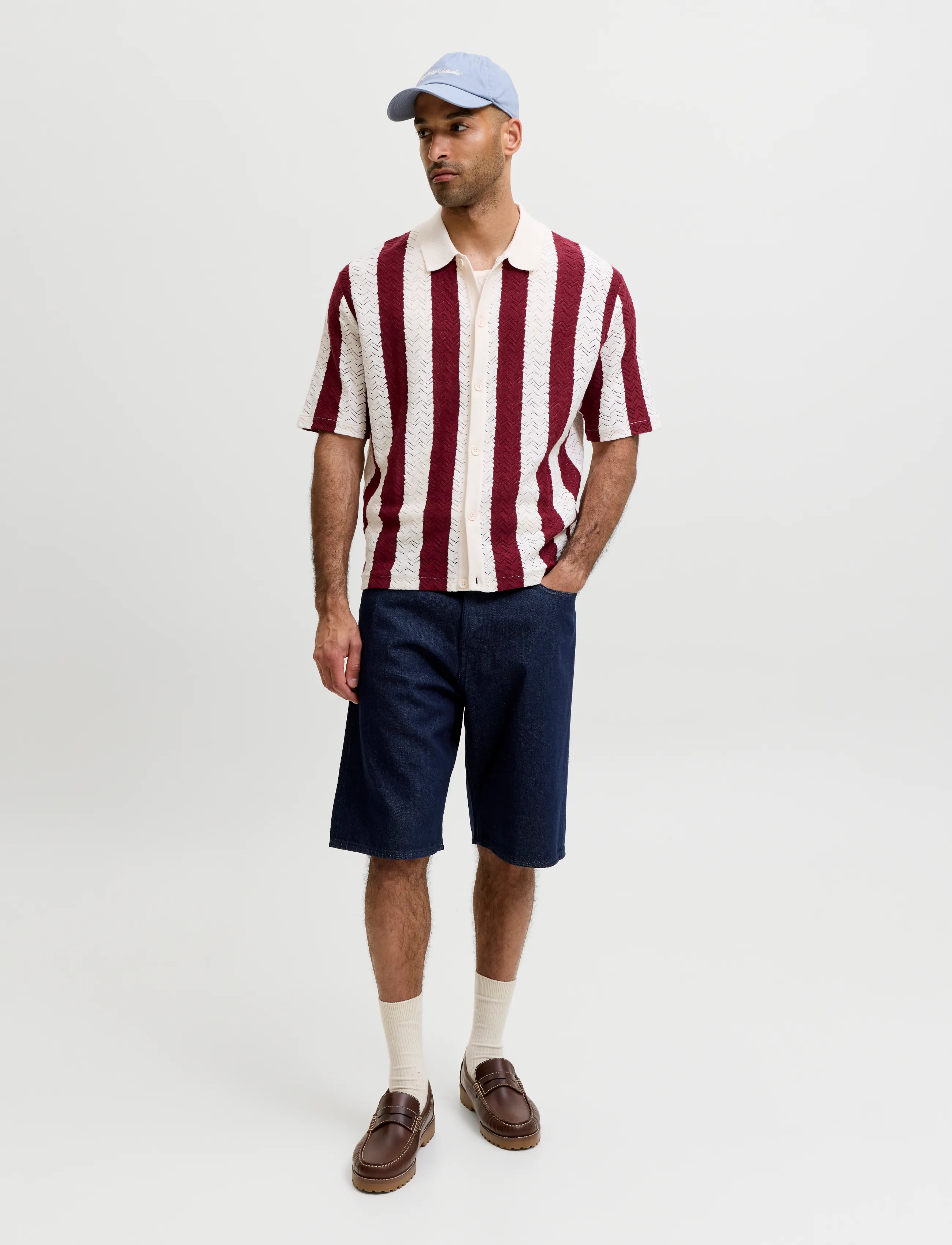 Jack & Jones - JJIALEX JJORIGINAL SHORTS AT 054 ST LN - short en jean - blue denim - 4
