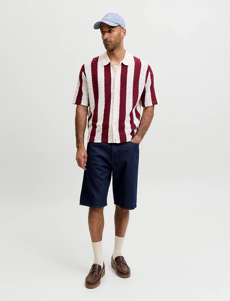 Jack & Jones - JJIALEX JJORIGINAL SHORTS AT 054 ST LN - short en jean - blue denim - 4