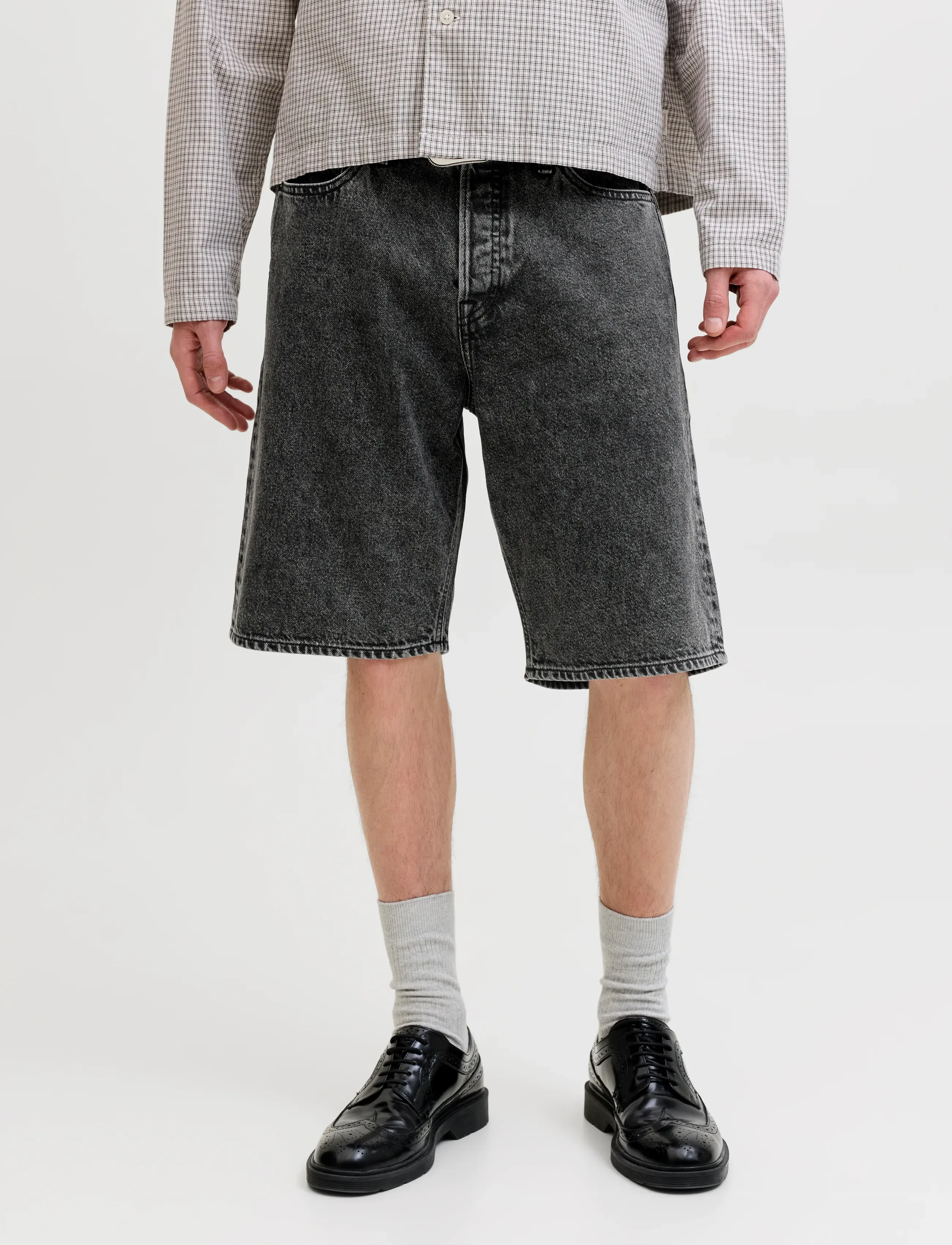 Jack & Jones Jjialex Jjoriginal Shorts Sq 734 St Ln, M, Shorts, Grau - Denim Männerswear
